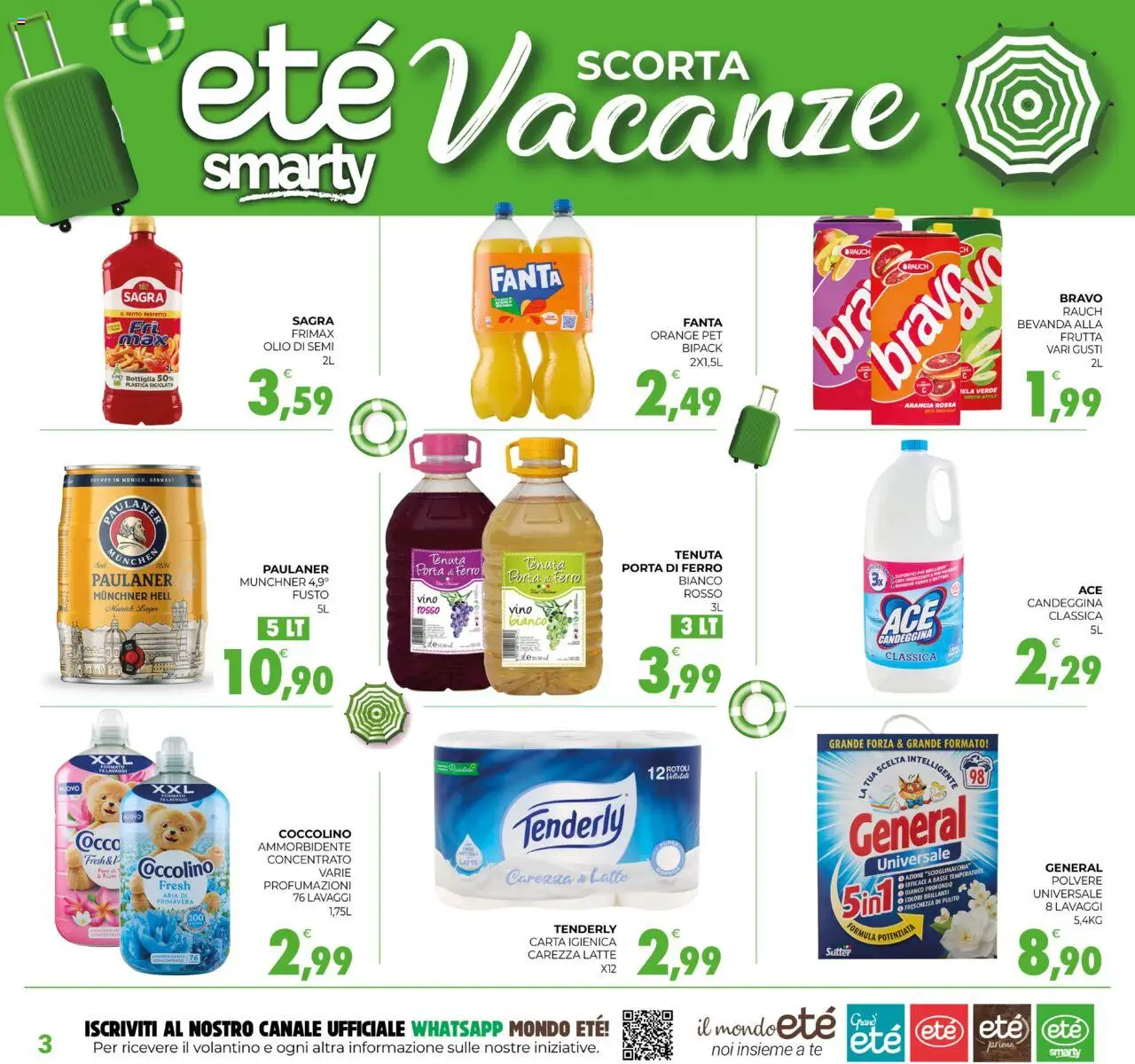 Volantino Eté del 25.07.2025 | Pagina: 3 | Prodotti: Tè, Candeggina, Latte, Olio