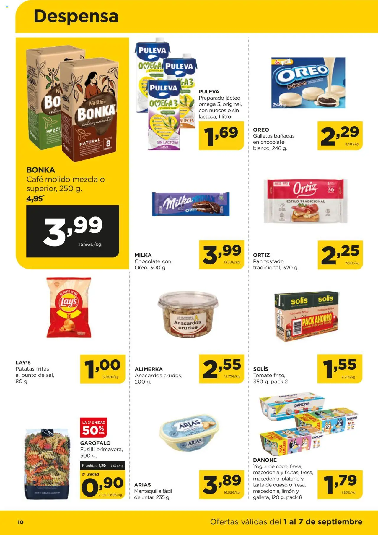 Alimerka folleto Asturias │ válido desde el 01.09.2025 | Página: 10 | Productos: Queso, Pan, Café, Συσκευή ροής