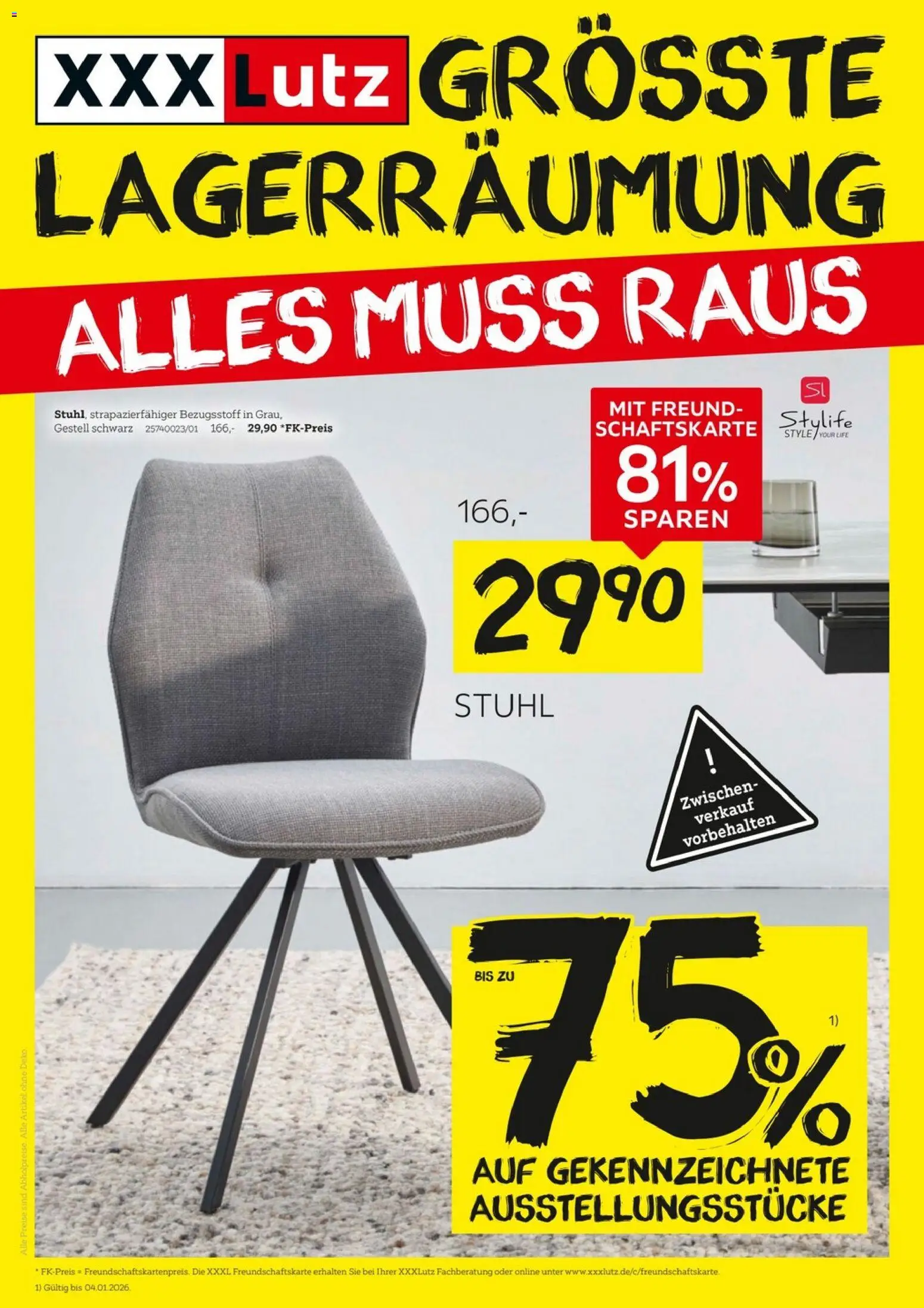 XXXL Lutz Lagerräumungsverkauf – gültig ab 21.12.2025 | Seite: 1