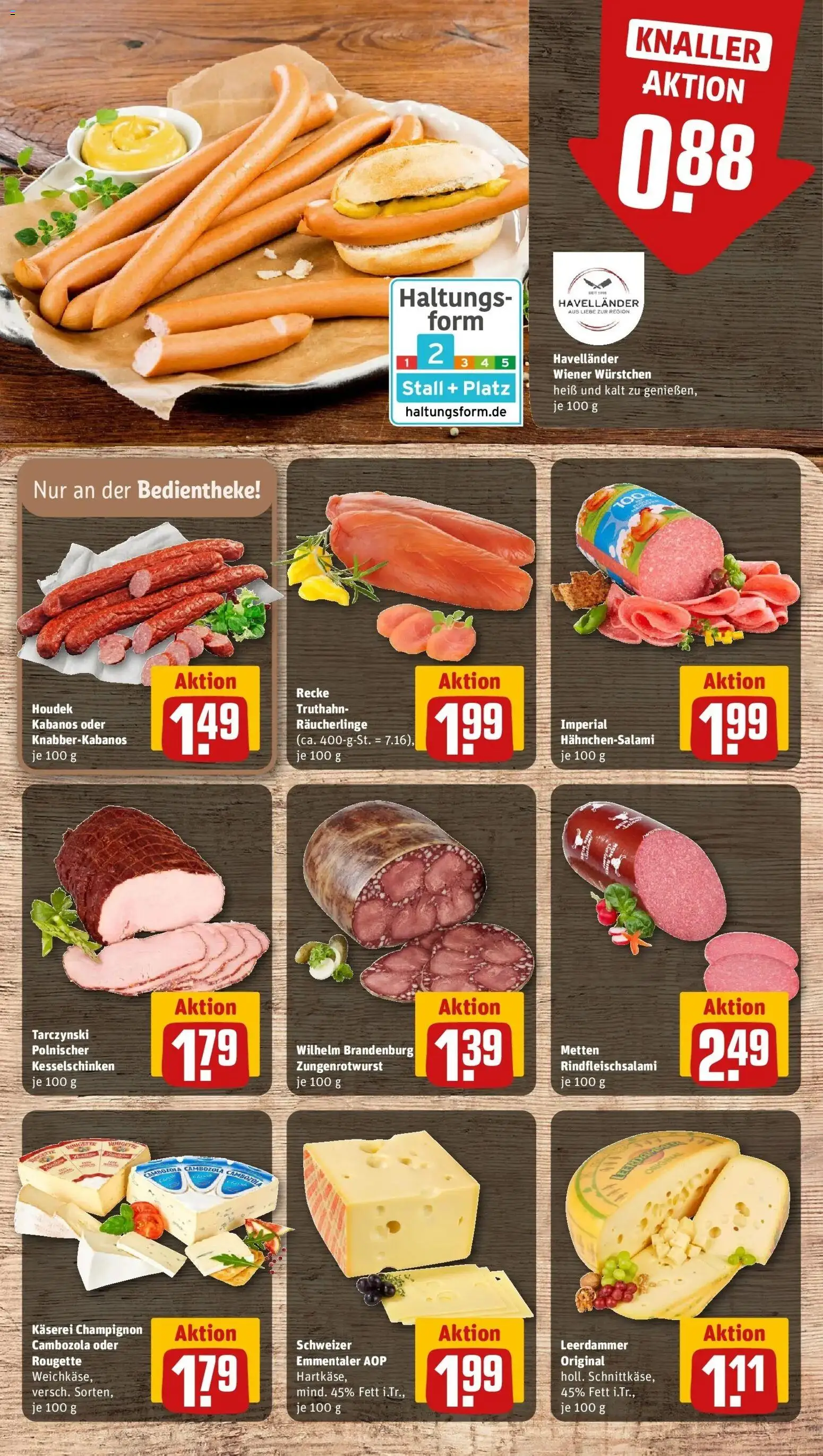 Rewe Prospekt Weißenfels	 – gültig ab 23.03.2026 | Seite: 11 | Produkte: Wiener wurstchen, Leerdammer, Salami