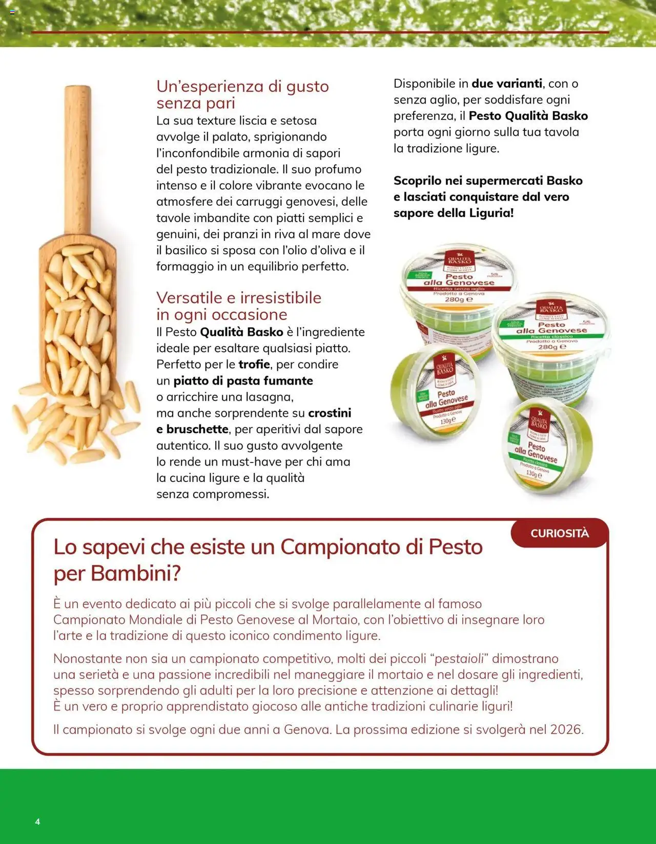 Volantino Basko del 08.05.2025 | Pagina: 4 | Prodotti: Formaggio, Basilico, Piatto, Profumo