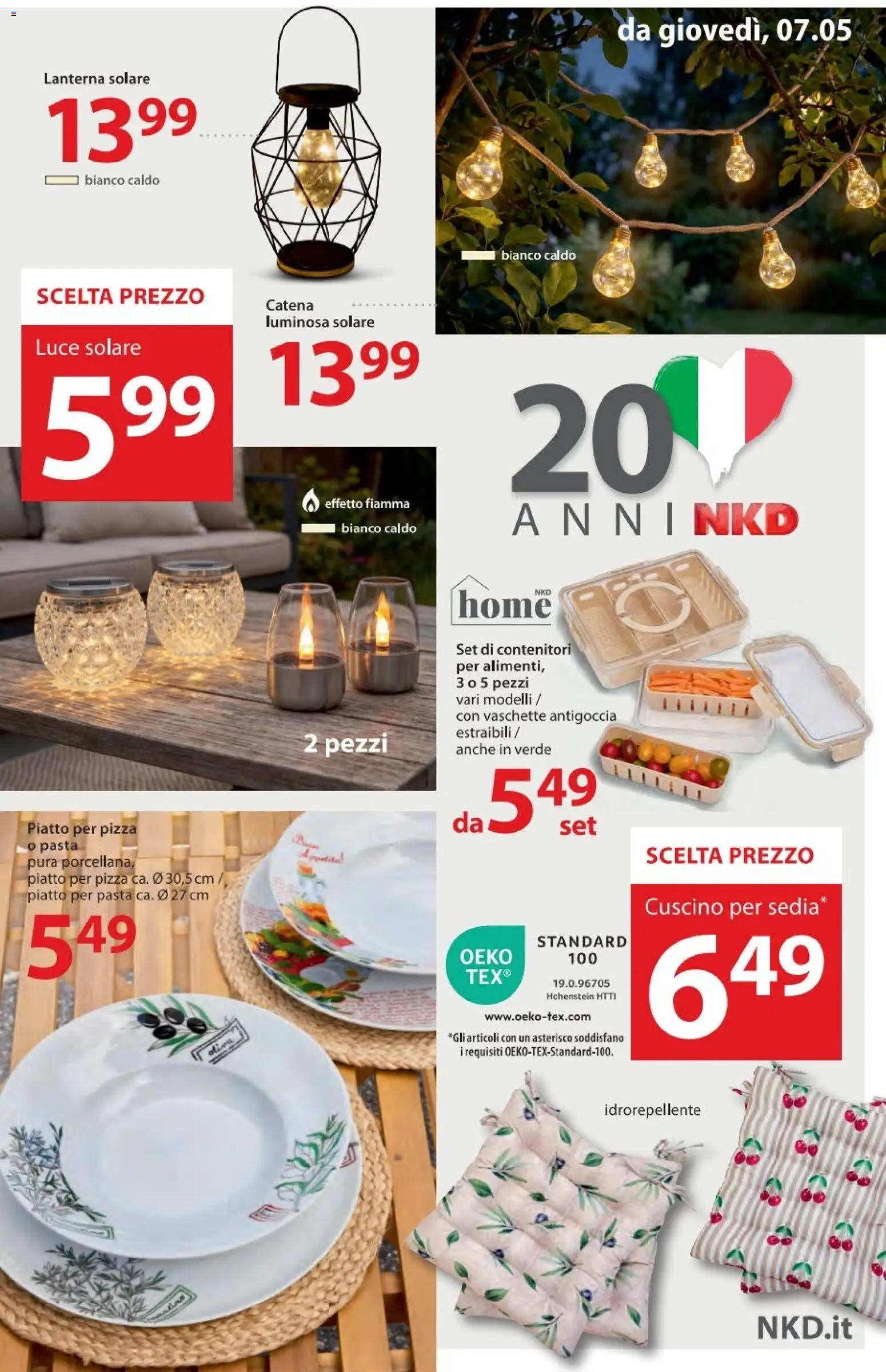Volantino NKD del 07.05.2026 | Pagina: 11 | Prodotti: Pizza, Pasta, Vaschette, Luce solare