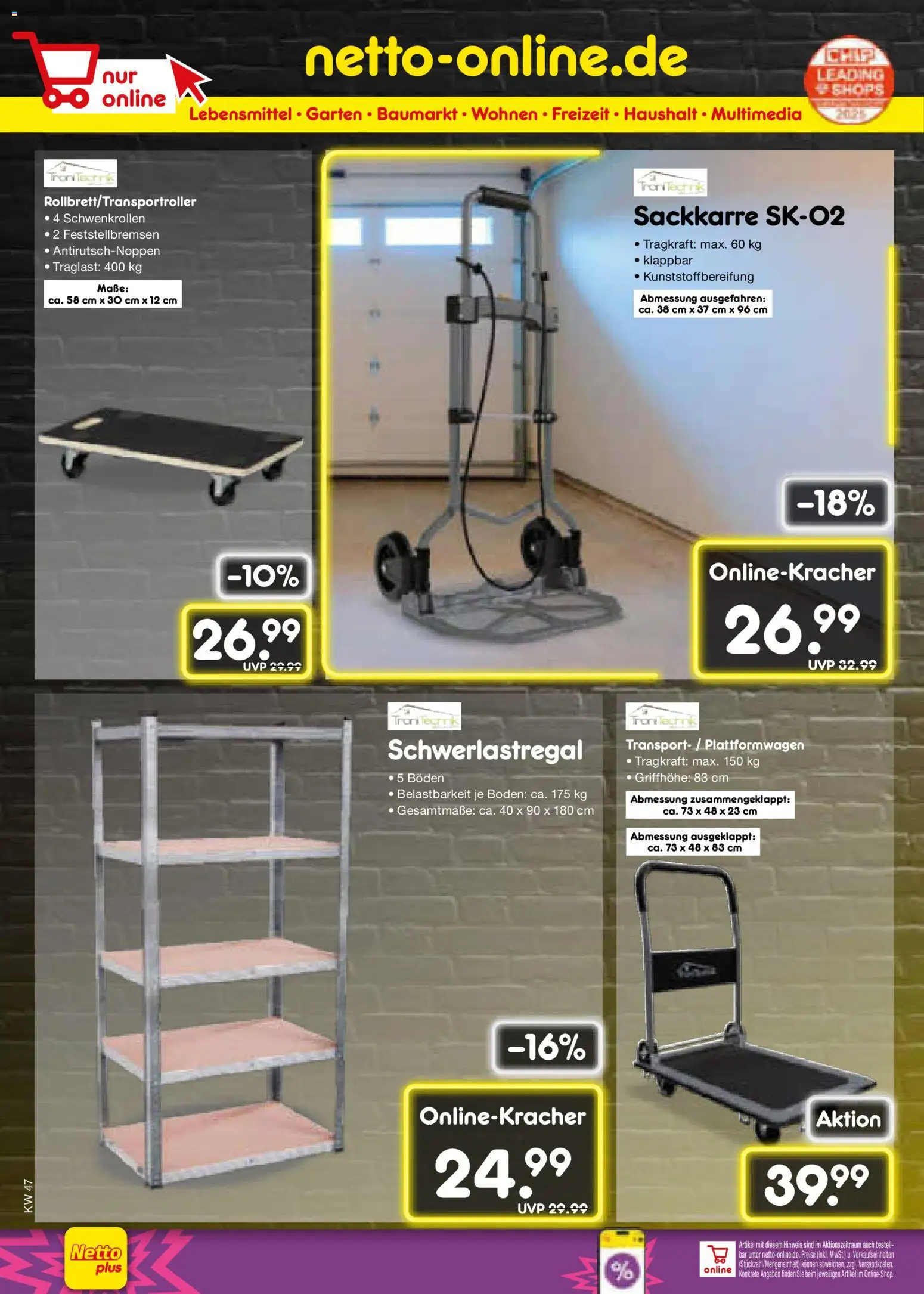 Netto Marken-Discount - Black Friday – gültig ab 17.11.2025 | Seite: 56 | Produkte: Schwerlastregal