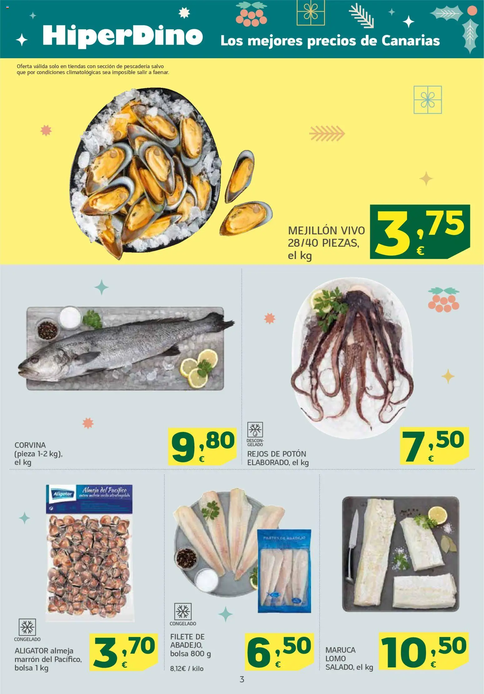 HiperDino folleto │ válido desde el 25.11.2025 | Página: 3 | Productos: Bolsa, Filete