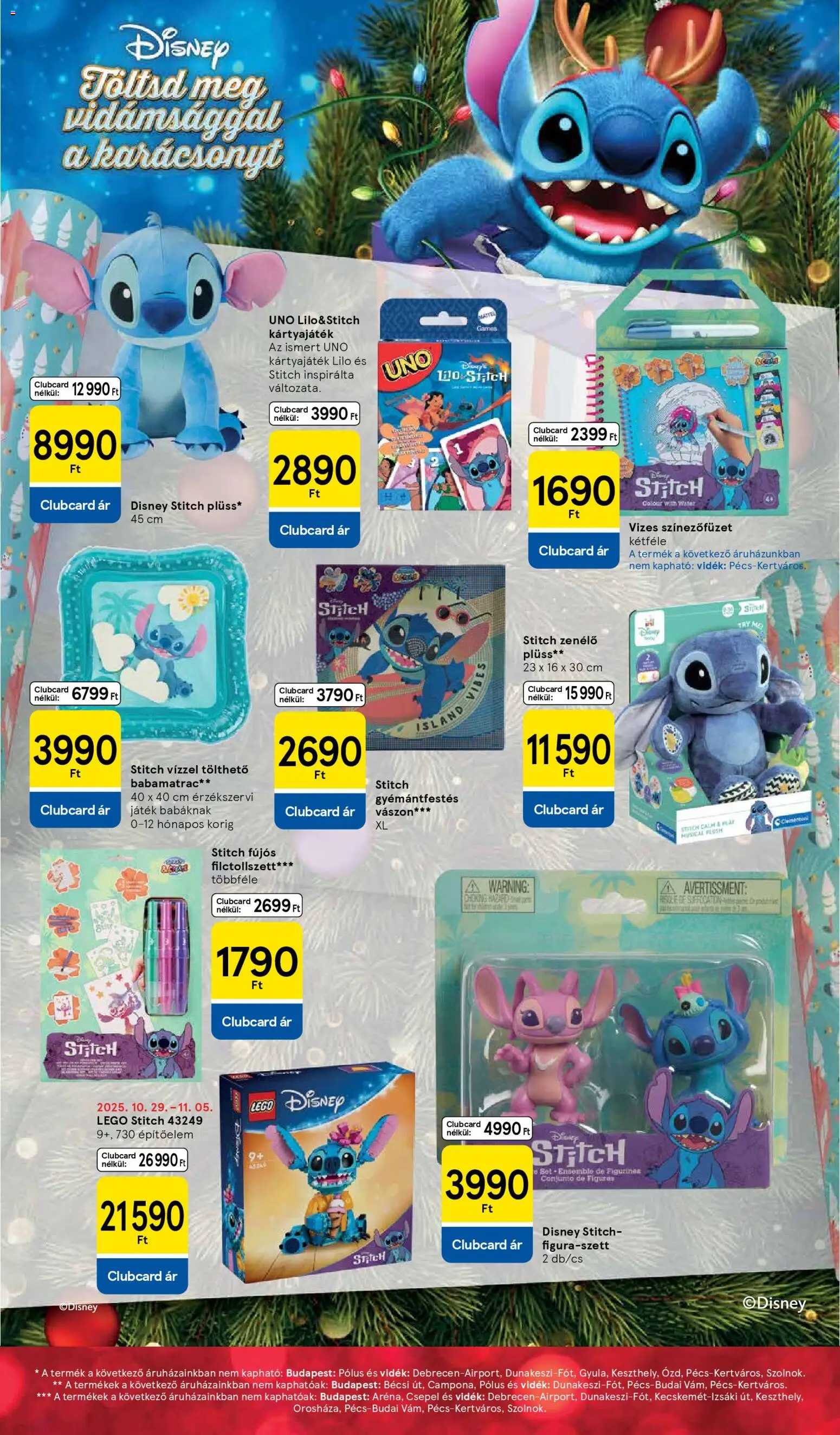 Tesco akciós ujság - amely érvényes a következő dátumtól: 29.10.2025 | Oldal: 29 | Termékek: Játék, Plüss