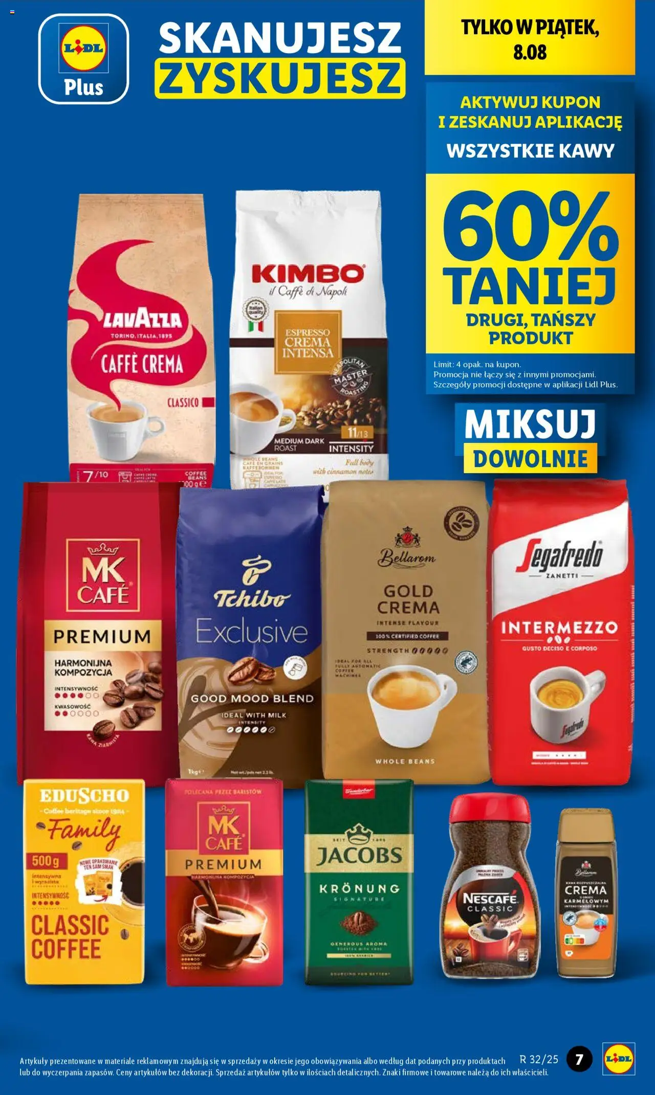 Lidl Gazetka od 07.08.2025 | Strona: 7 | Produkty: Lavazza, Tchibo exclusive, Tchibo, Body