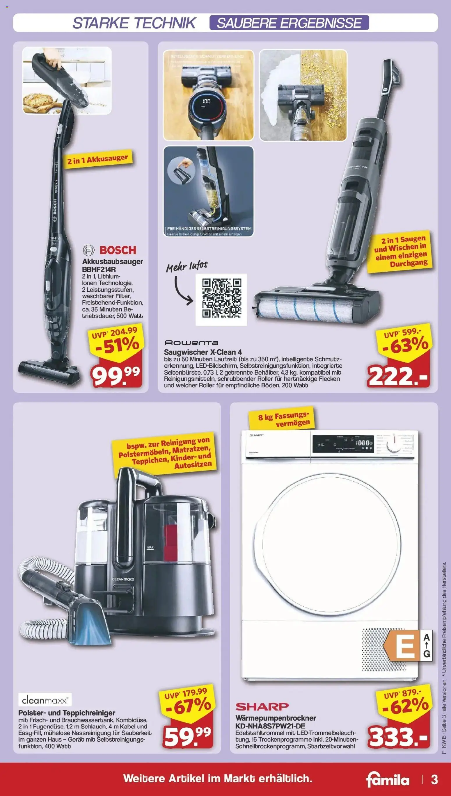 Famila Nordwest Einleger – gültig ab 13.04.2026 | Seite: 3 | Produkte: Kabel, Bosch