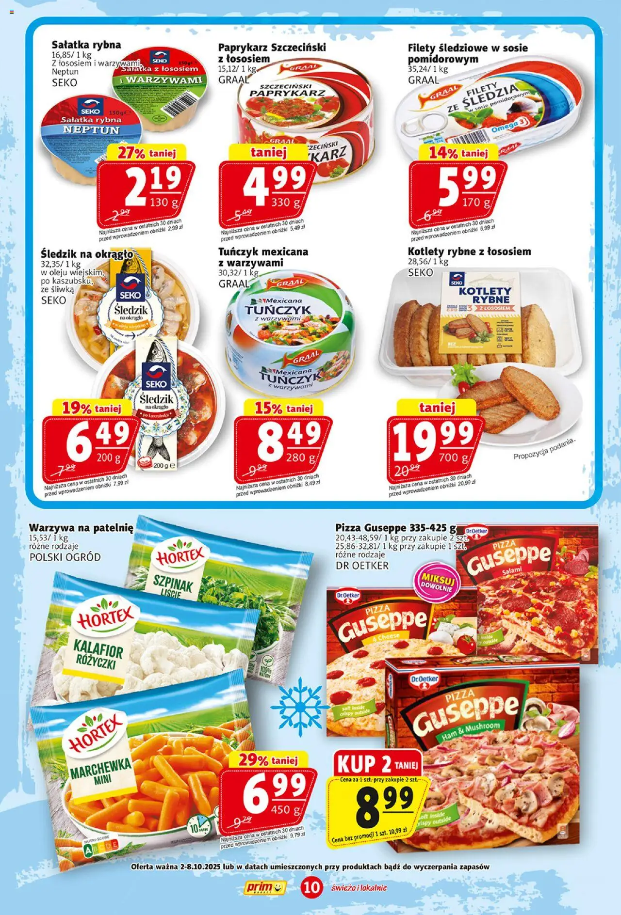 Prim Market Gazetka od 02.10.2025 | Strona: 10 | Produkty: Warzywa na patelnie, Szpinak, Salami, Warzywa