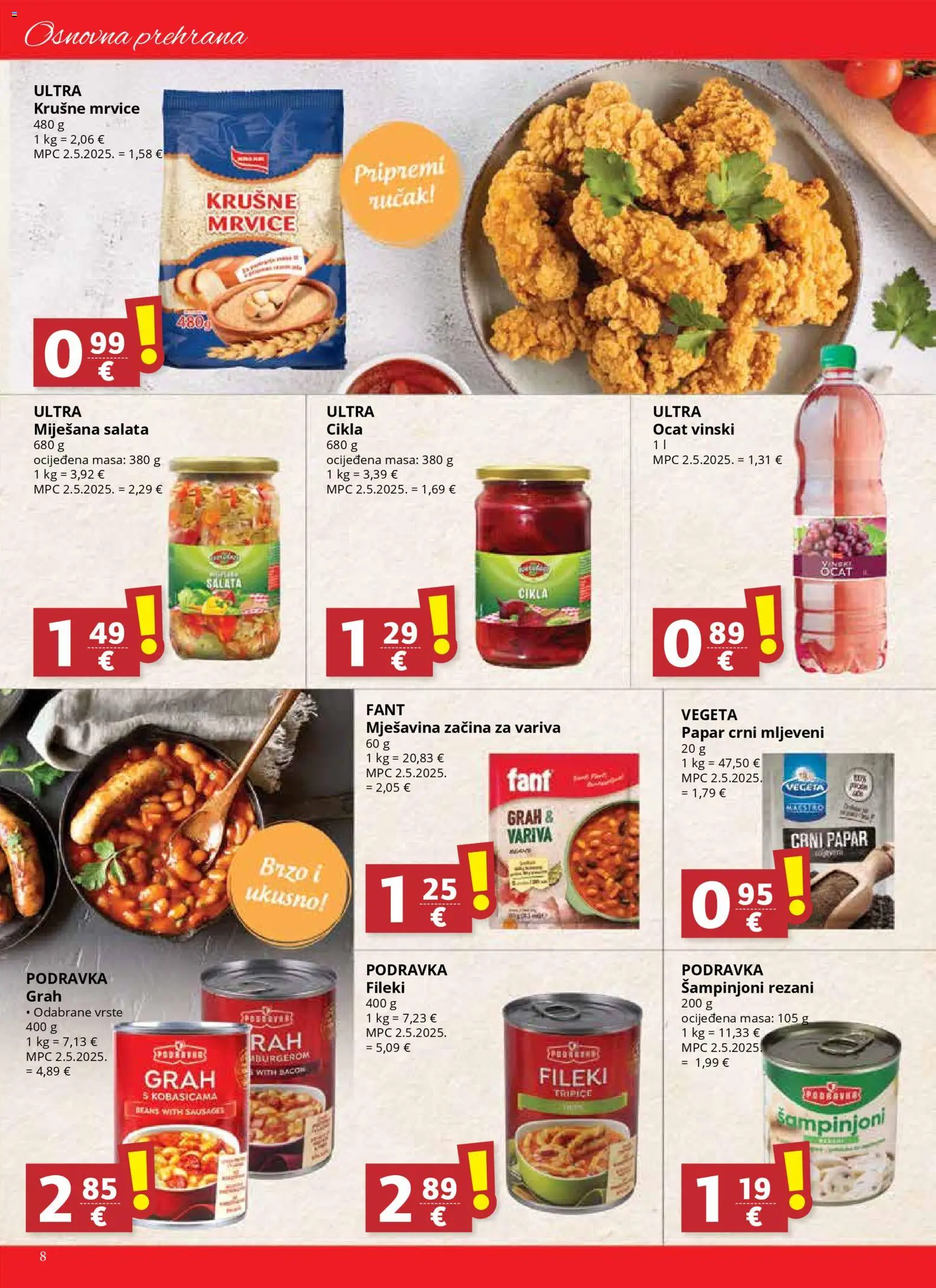 Ribola katalog | vrijedi od 02.01.2025 | Stranica: 8 | Proizvodi: Salata, Ocat, Cikla, Vegeta