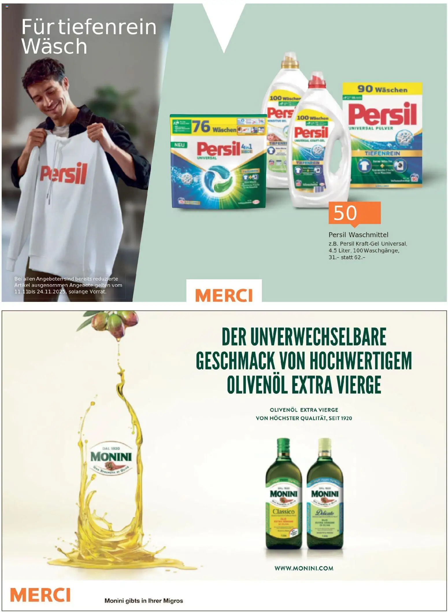 Migros Magazin – gültig ab 10.11.2025 | Seite: 58 | Produkte: Pulver, Waschmittel