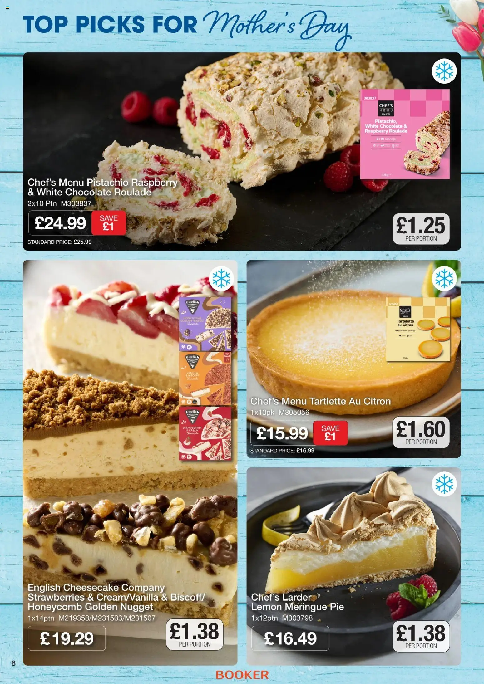 {H1} | Page: 6 | Products: Cheesecake, Luges, Lemon, Vanilla