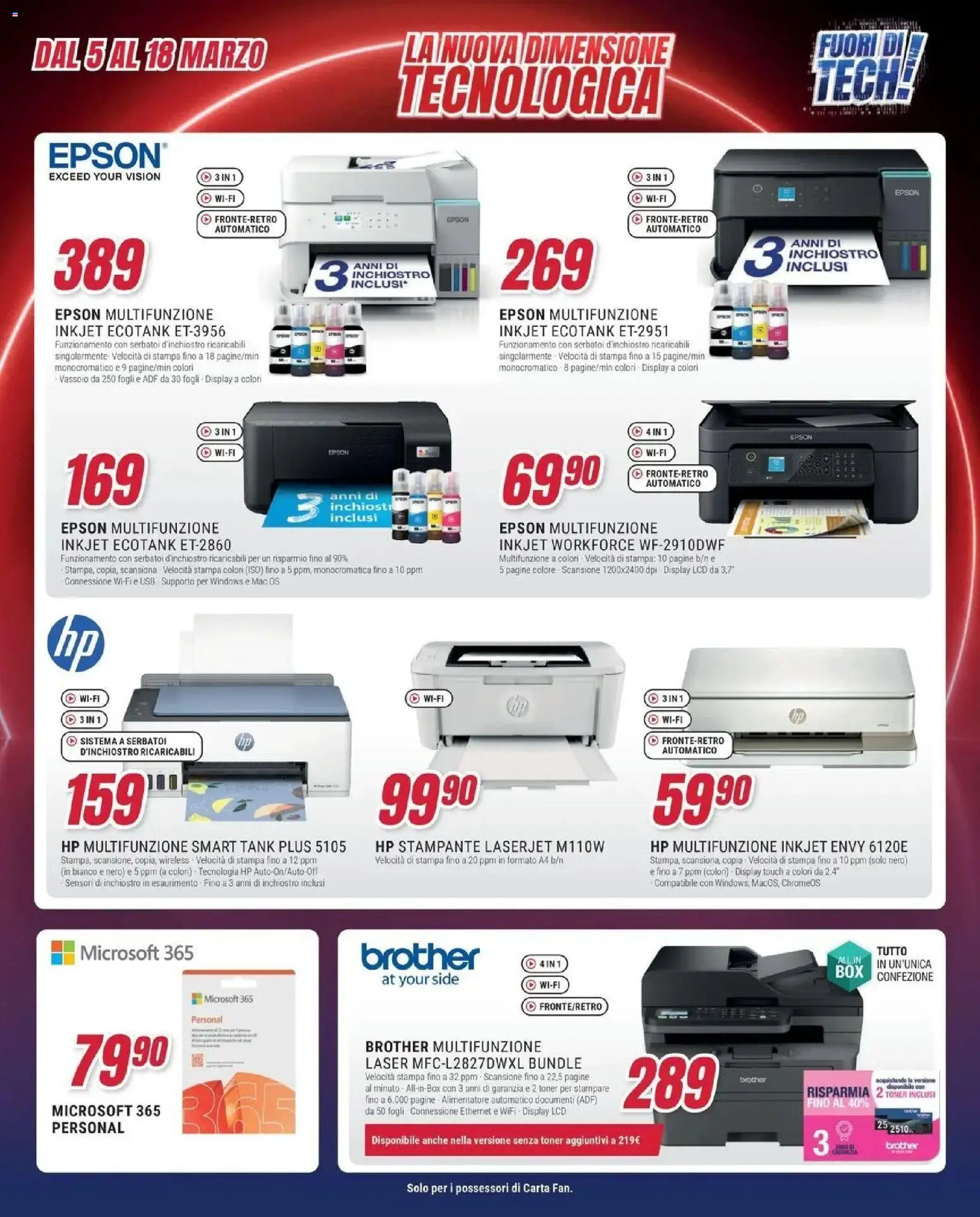 Volantino Trony del 04.03.2026 | Pagina: 30 | Prodotti: Stampante, USB, Toner, Vassoio