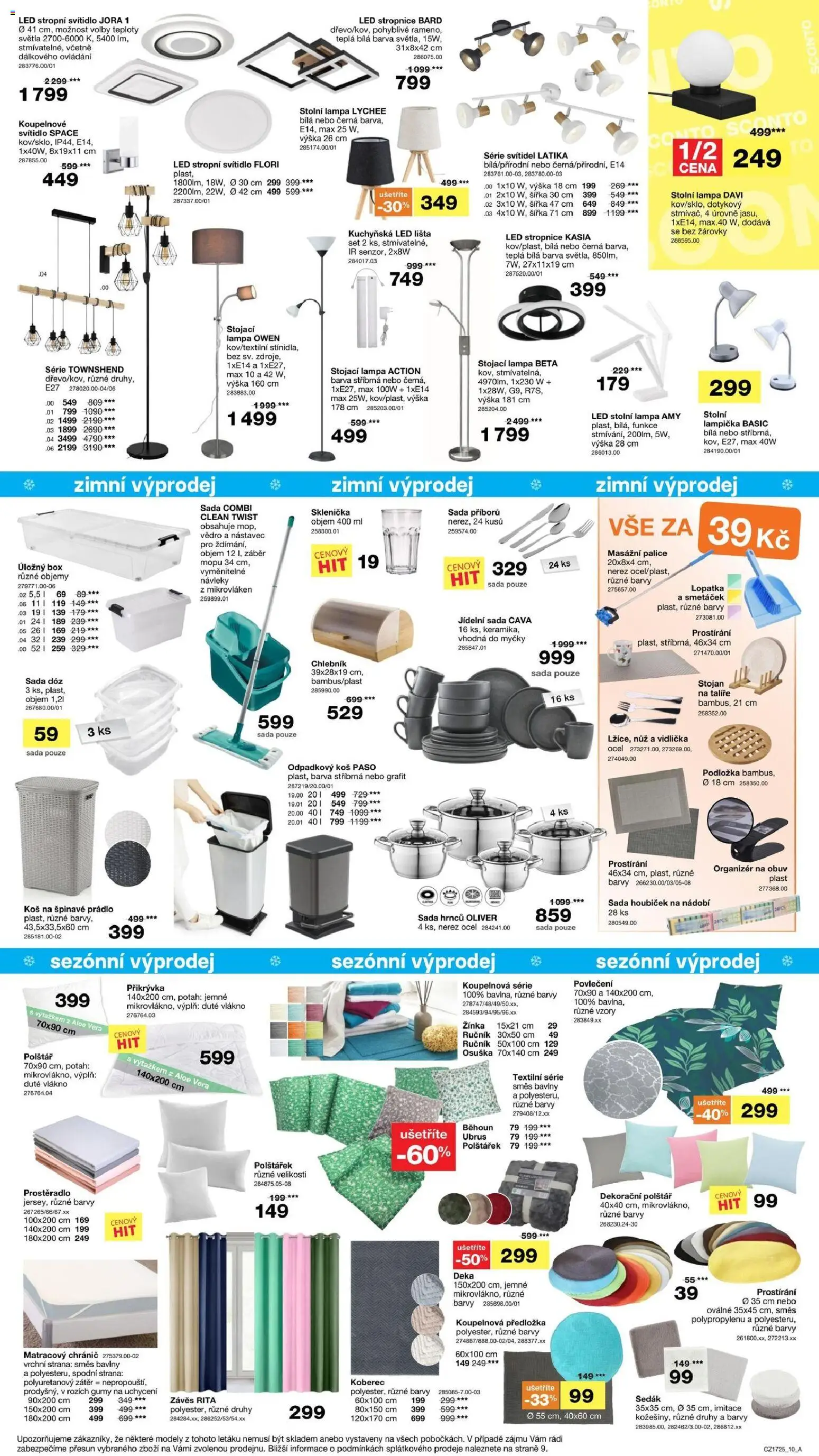 Sconto nábytek leták od 22.12.2025 | Strana: 10 | Produkty: Aloe vera, Přikrývka, Běhoun, LED