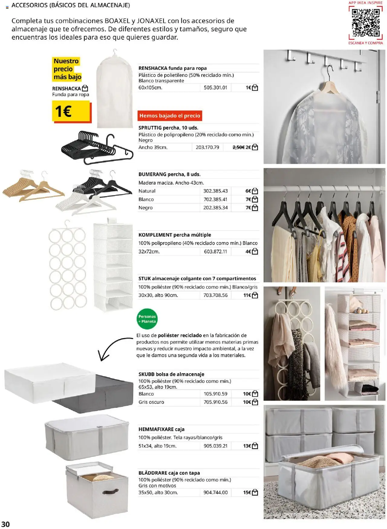 Catálogo IKEA Almacenaje secundario │ válido desde el 04.02.2025 | Página: 30 | Productos: Percha, Ropa, Funda, Almacenaje