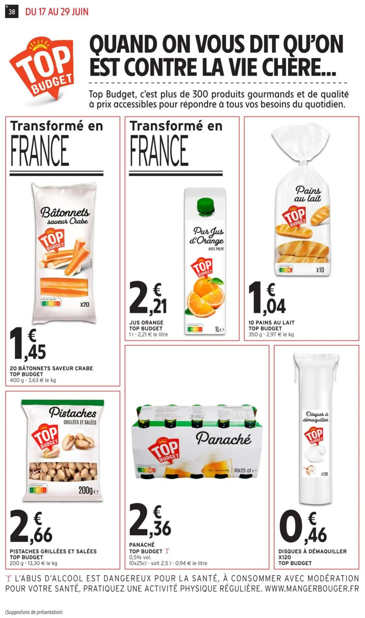  | Page: 38 | Produits: Orange, Pistaches, Lait, Jus