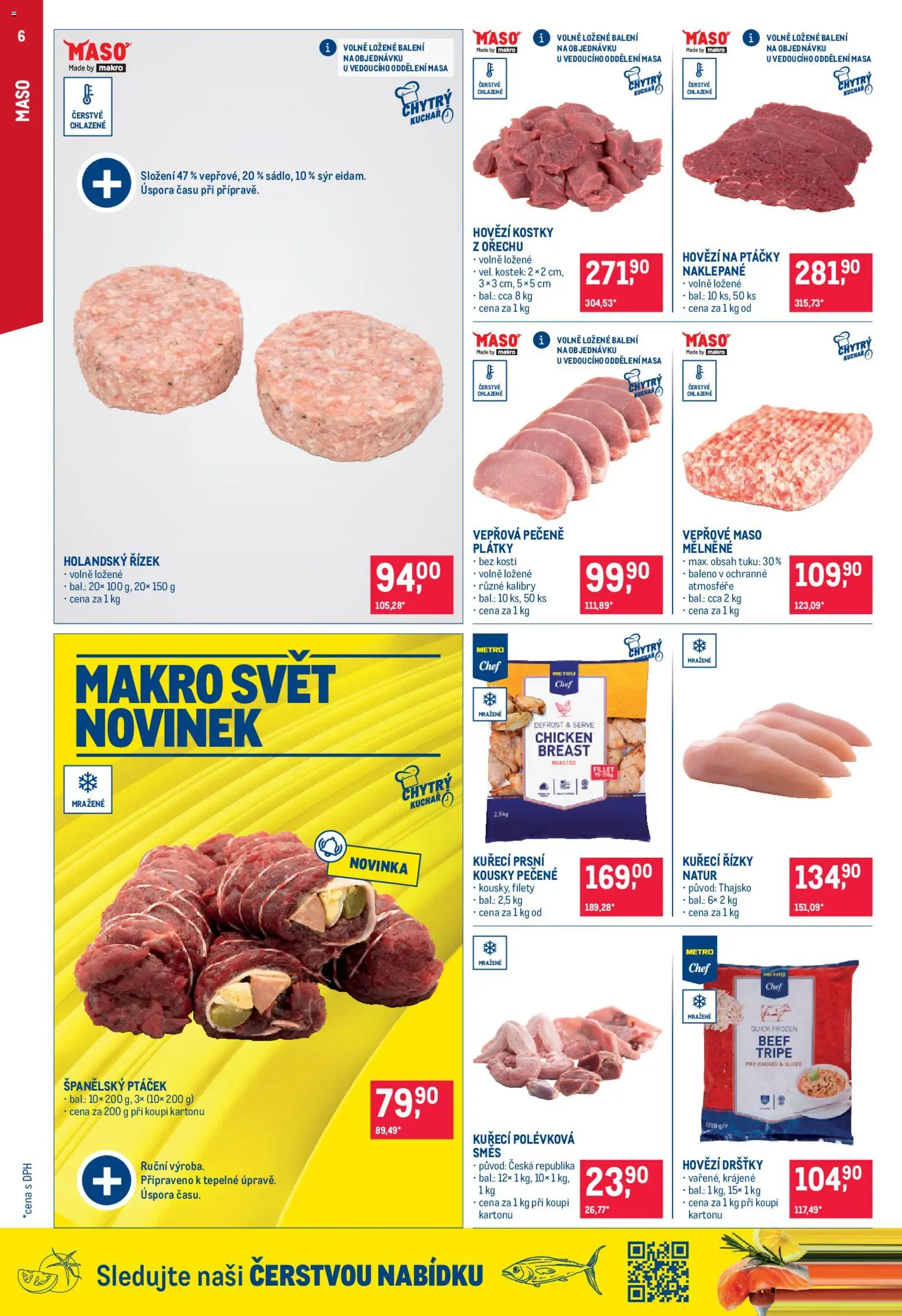 Makro leták - Gastronomie od 28.01.2026 | Strana: 6 | Produkty: Holandský řízek, Hovězí, Vepřová pečeně, Maso