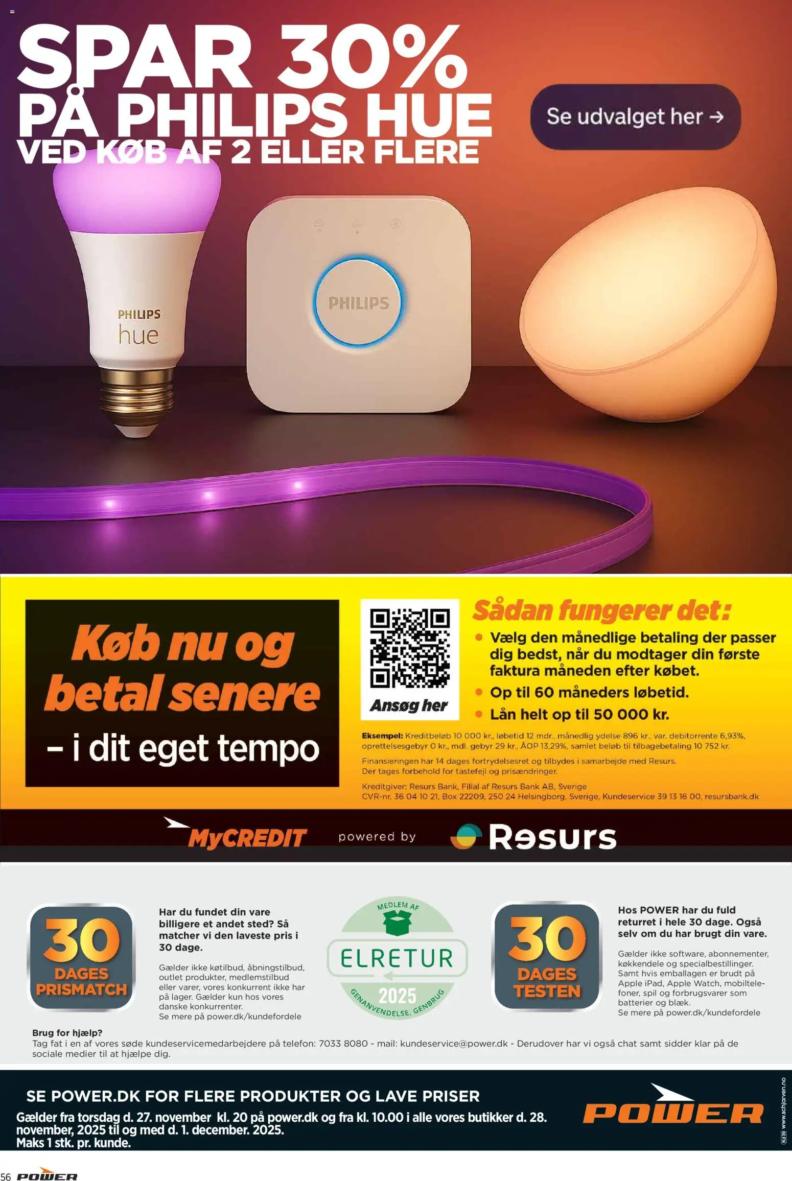 Power tilbudsavis – gyldig fra 28.11.2025 | Side: 56 | Produkter: Philips Hue, Telefon, Søm, Spil