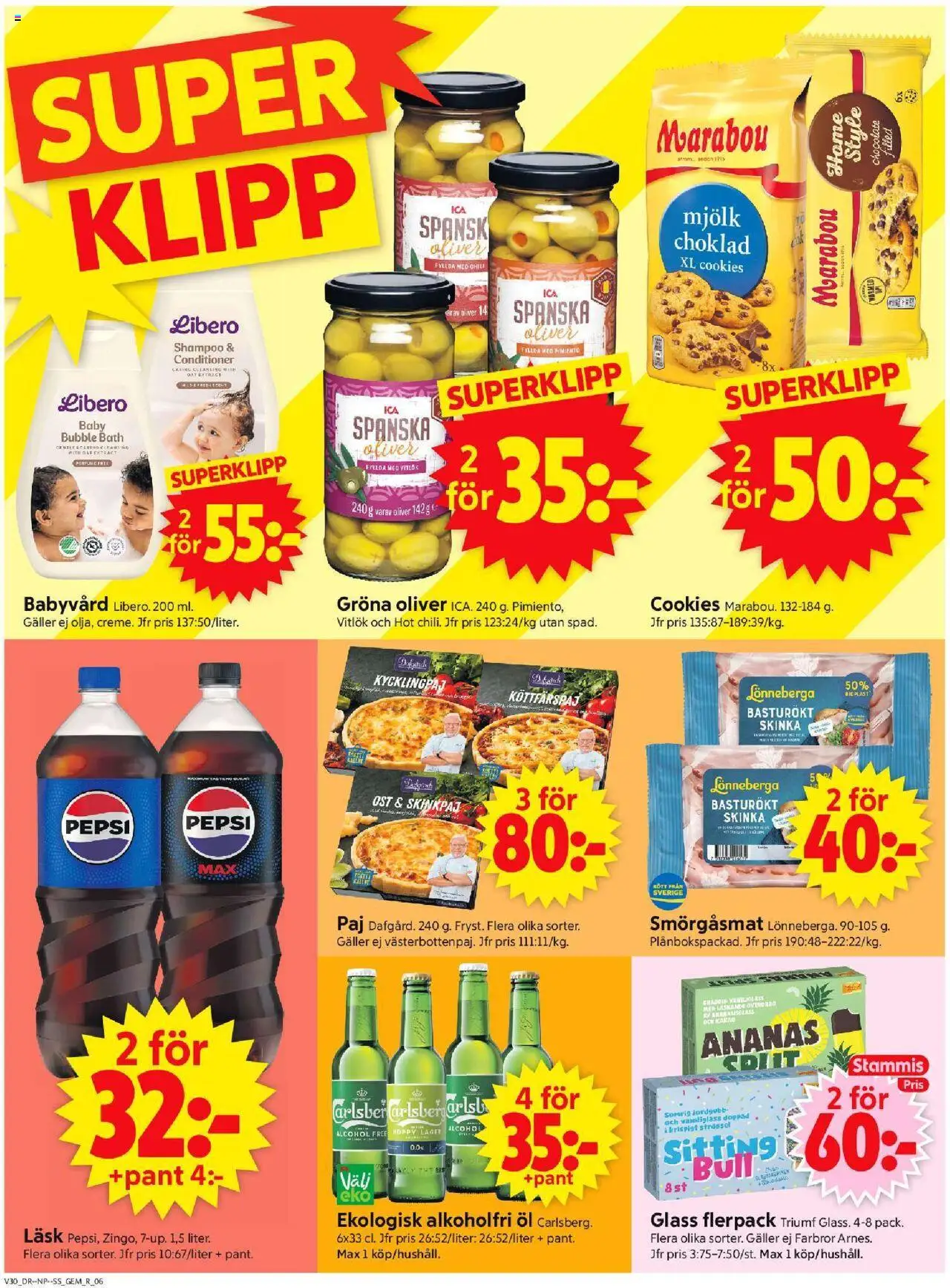ICA Supermarket reklamblad aktuell från 21.07.2025 | Sida: 8 | Produkter: Gem, Pepsi, Chili, Skinka