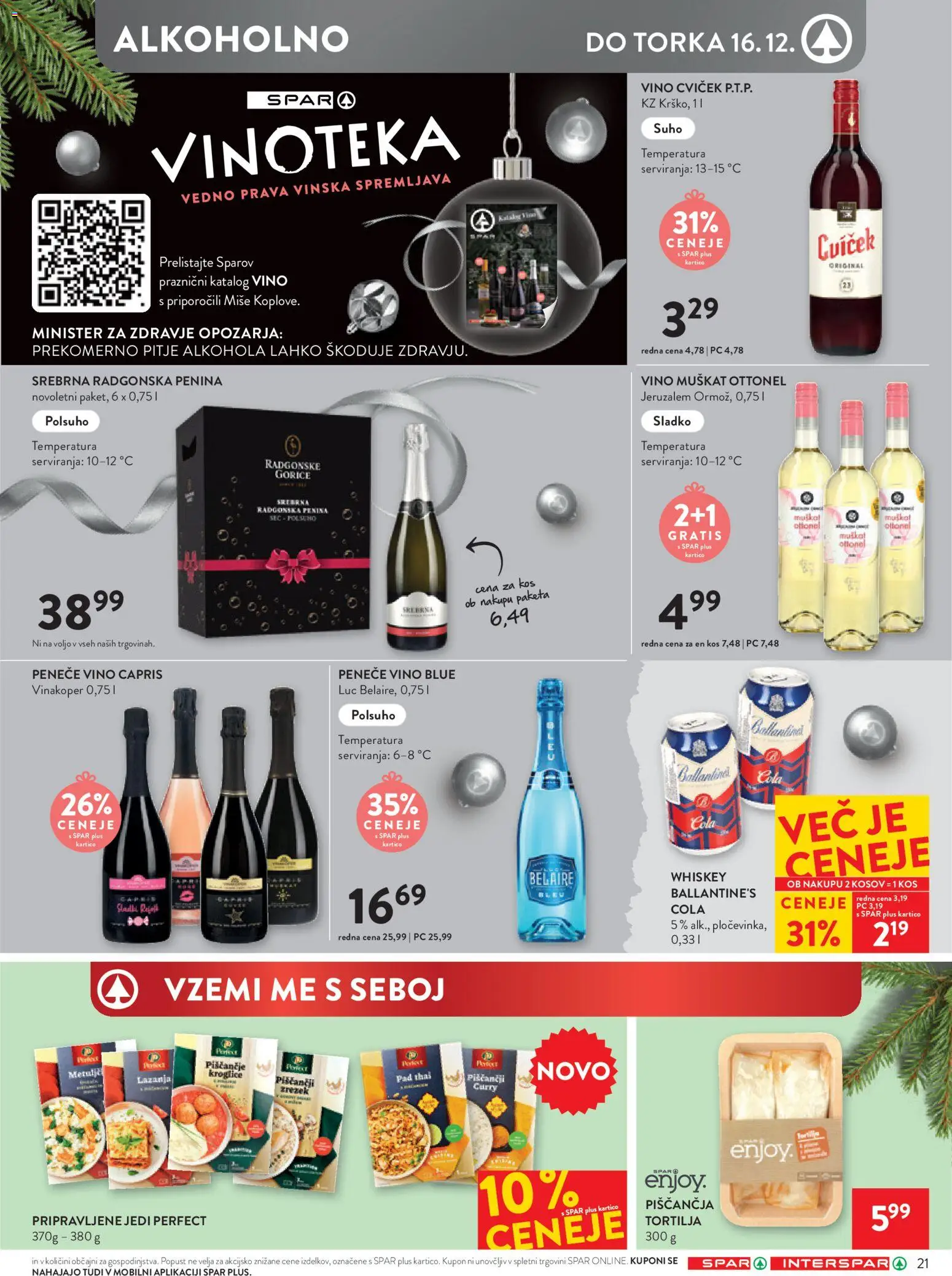 Novi Spar katalog ponudbe – veljaven od 10.12.2025 | Stran: 25 | Izdelki: Kos, Penina, Vino, Lazanja
