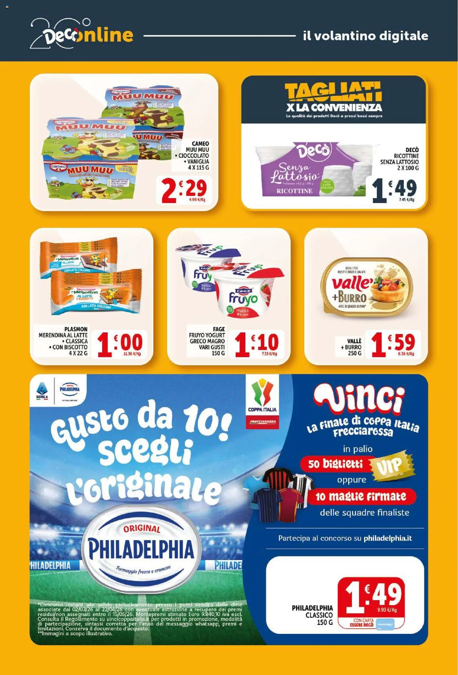 Volantino Decò del 17.03.2026 | Pagina: 26 | Prodotti: Yogurt, Cioccolato, Burro, Mirtilli