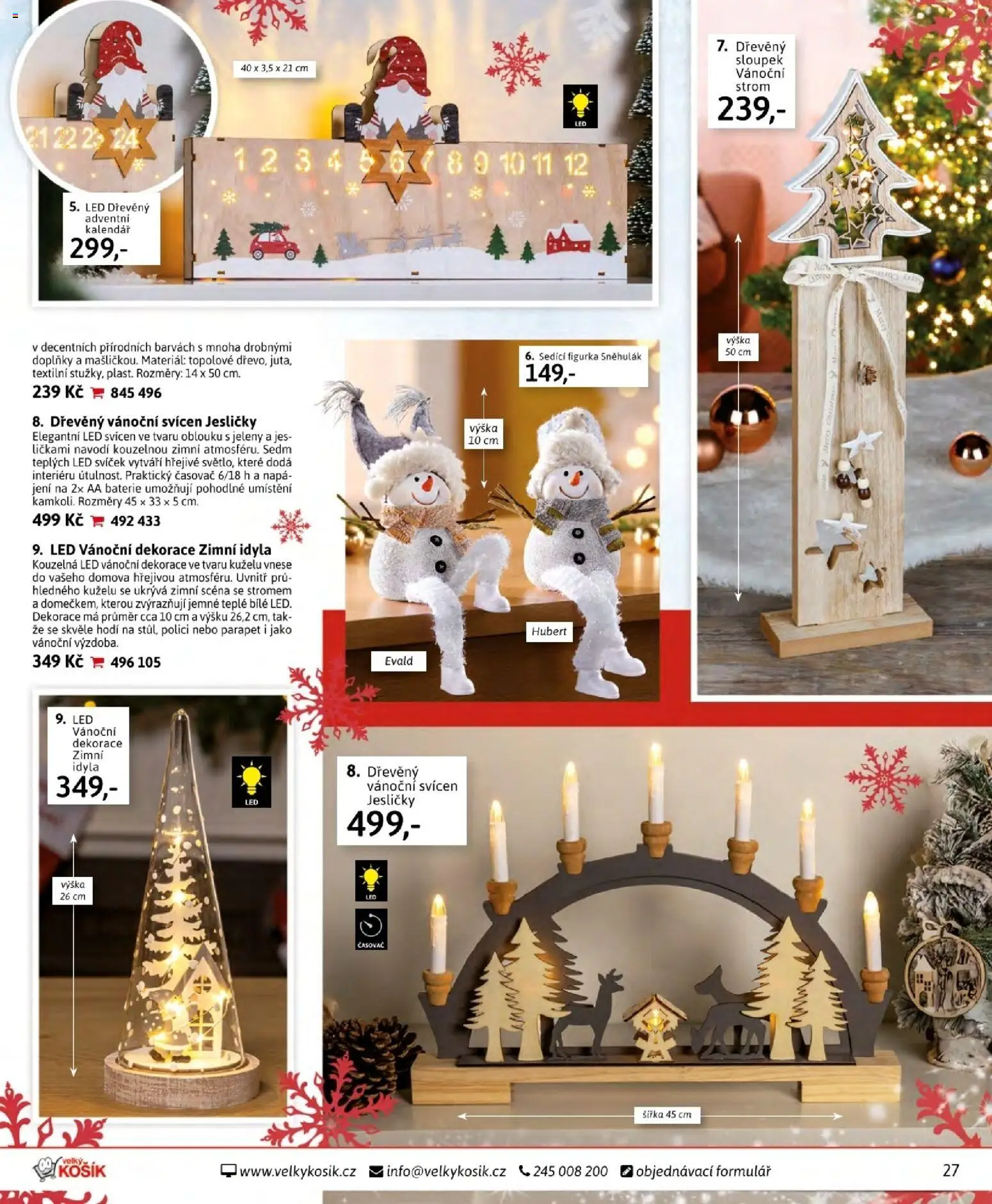 Velký Košík katalog listopad 2025 od 01.11.2025 | Strana: 27 | Produkty: Adventní kalendář, Časovač, Vánoční dekorace, LED