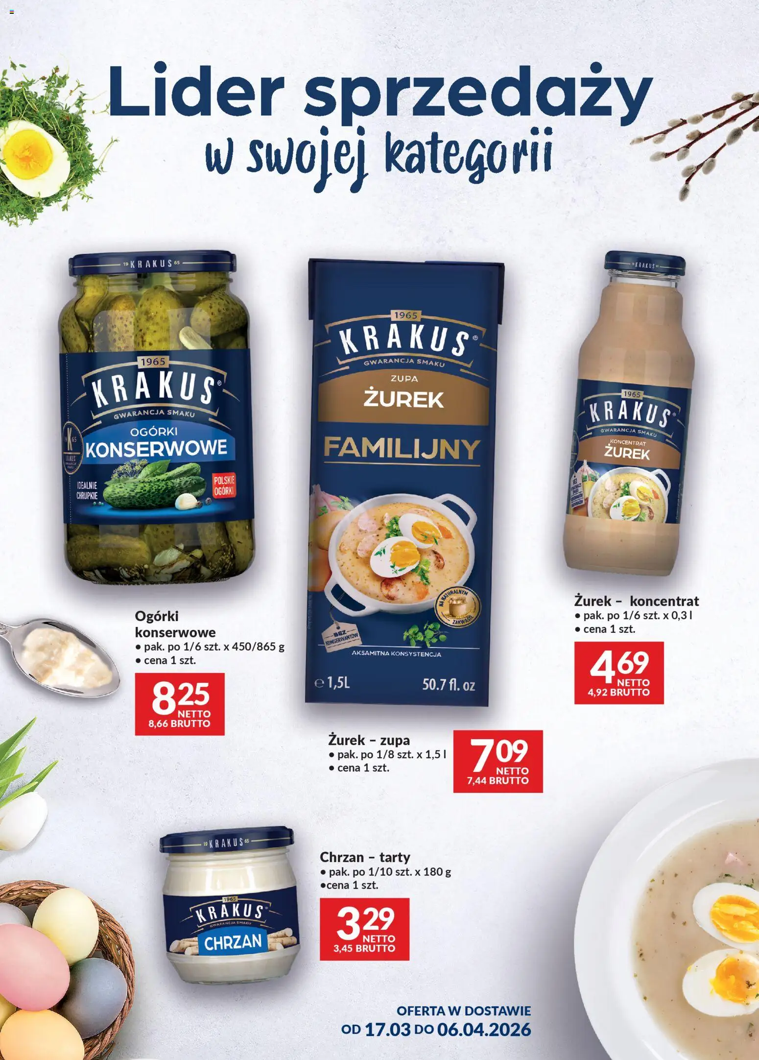 Makro gazetka - Krakus od 17.03.2026 | Strona: 1 | Produkty: Zurek, Chrzan, Zupa, Ogórki
