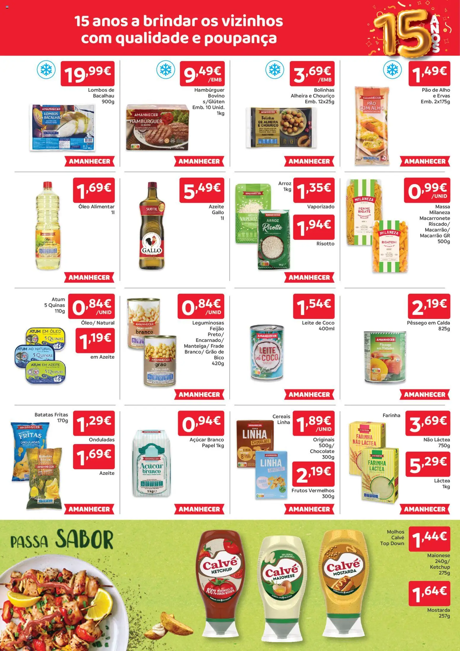 Amanhecer folheto │ válido de 19.02.2026 | Página: 3 | Produtos: Bacalhau, Top, Leite, Açúcar