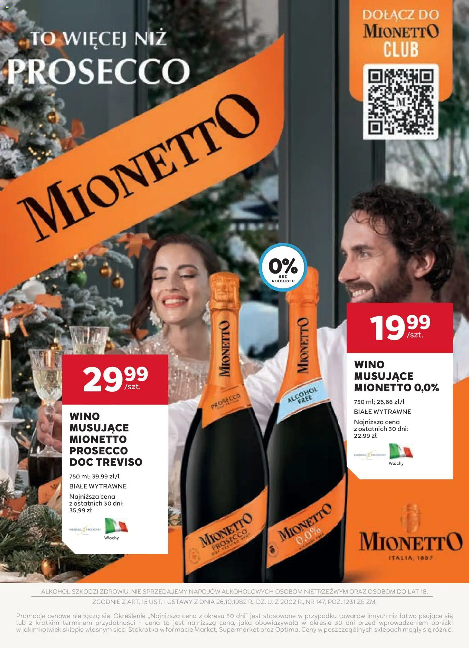 Stokrotka Gazetka - Oferta alkoholowa od 04.12.2025 | Strona: 21 | Produkty: Stokrotka, Mionetto prosecco, Wino, Alkohol