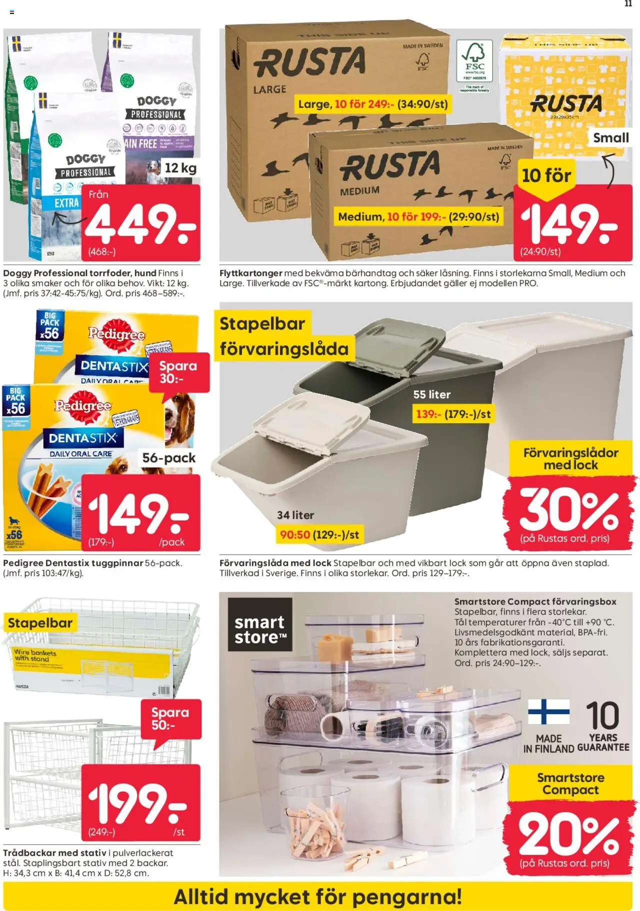 Rusta reklamblad aktuell från 25.08.2025 | Sida: 11 | Produkter: Förvaringslådor, Galler