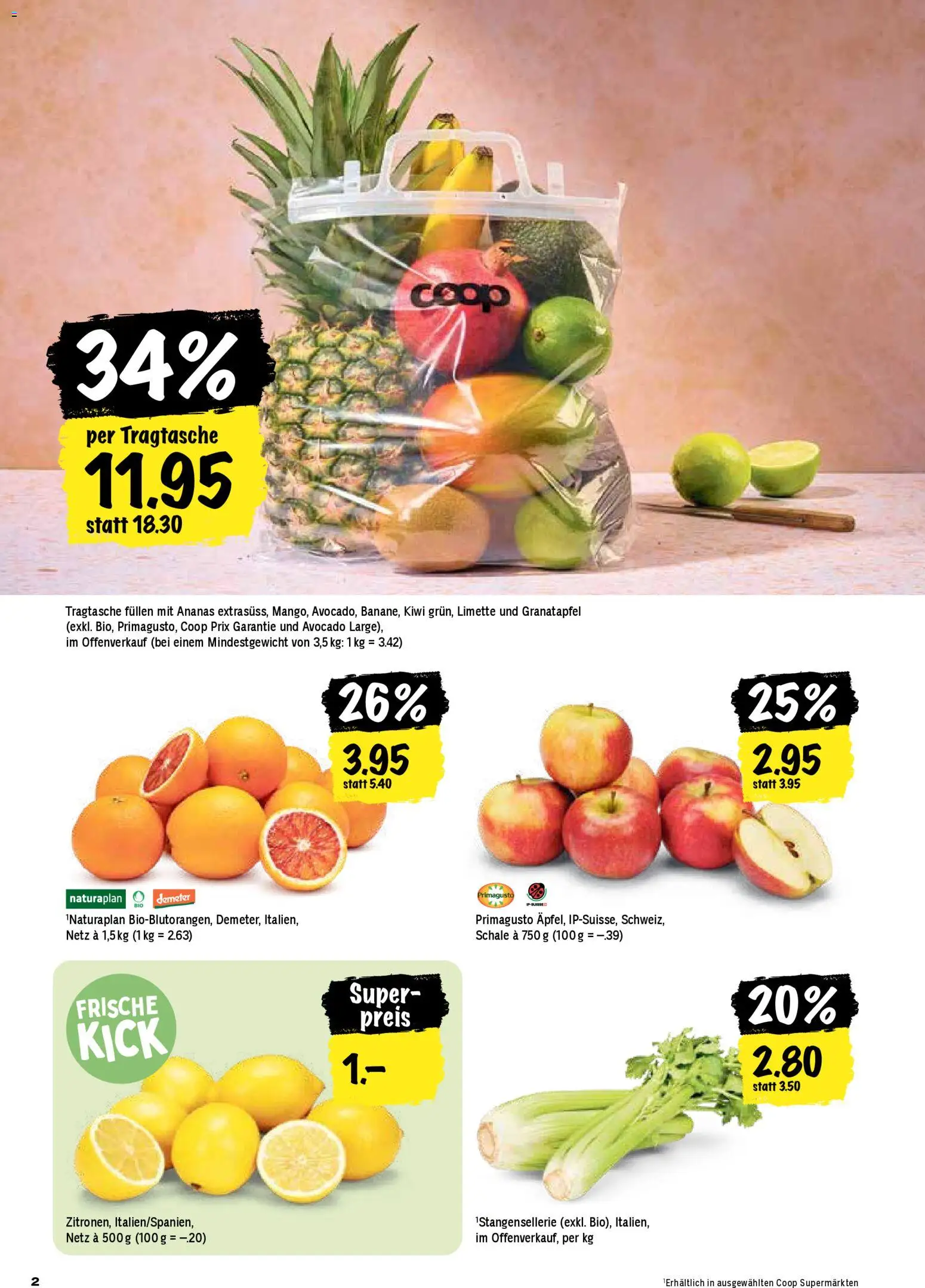 Coop Aktionen – gültig ab 12.02.2026 | Seite: 2 | Produkte: Granatapfel, Avocado, Ananas, Limette