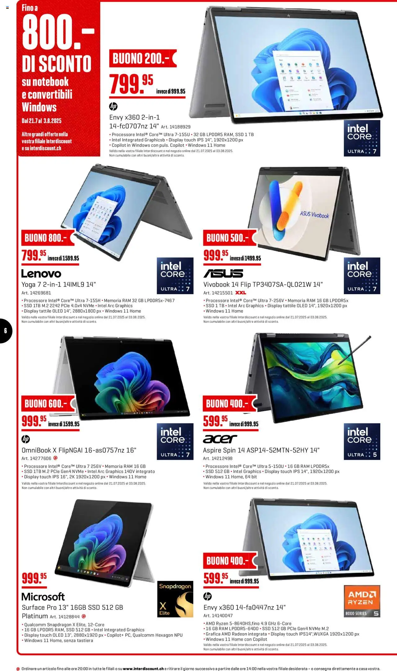 Interdiscount Aktionen IT ab 21.07.2025 | Seite: 6 | Produkte: Notebook, Lenovo