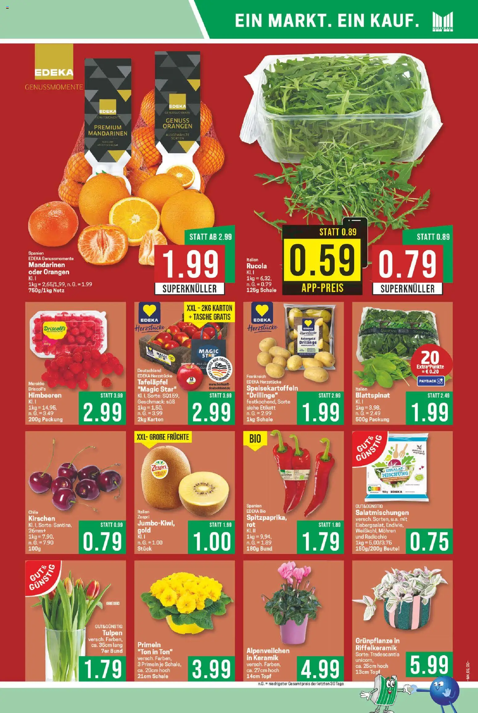 Marktkauf Prospekt 	 – gültig ab 19.01.2026 | Seite: 5 | Produkte: Rucola, Mandarinen, Orangen, Mohren