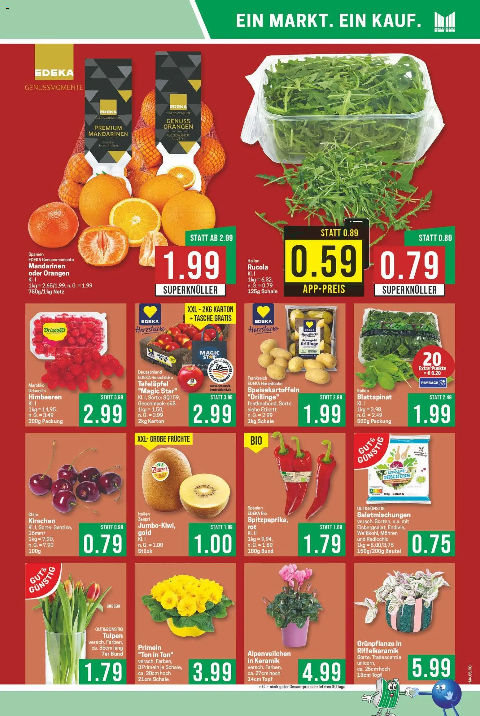 Marktkauf Prospekt 	 – gültig ab 19.01.2026 | Seite: 5 | Produkte: Himbeeren, Tasche, Orangen, Mohren