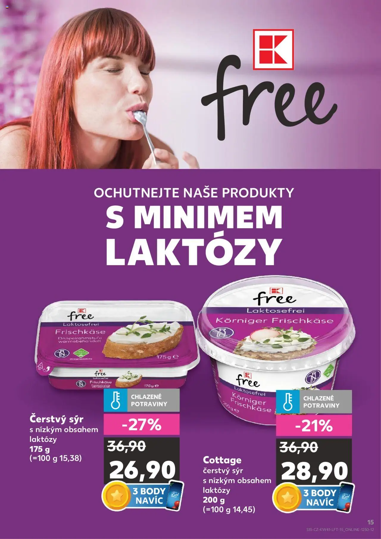 Kaufland leták - Praha 4 od 08.10.2025 | Strana: 15 | Produkty: Sýr, Potraviny, Body, Cottage