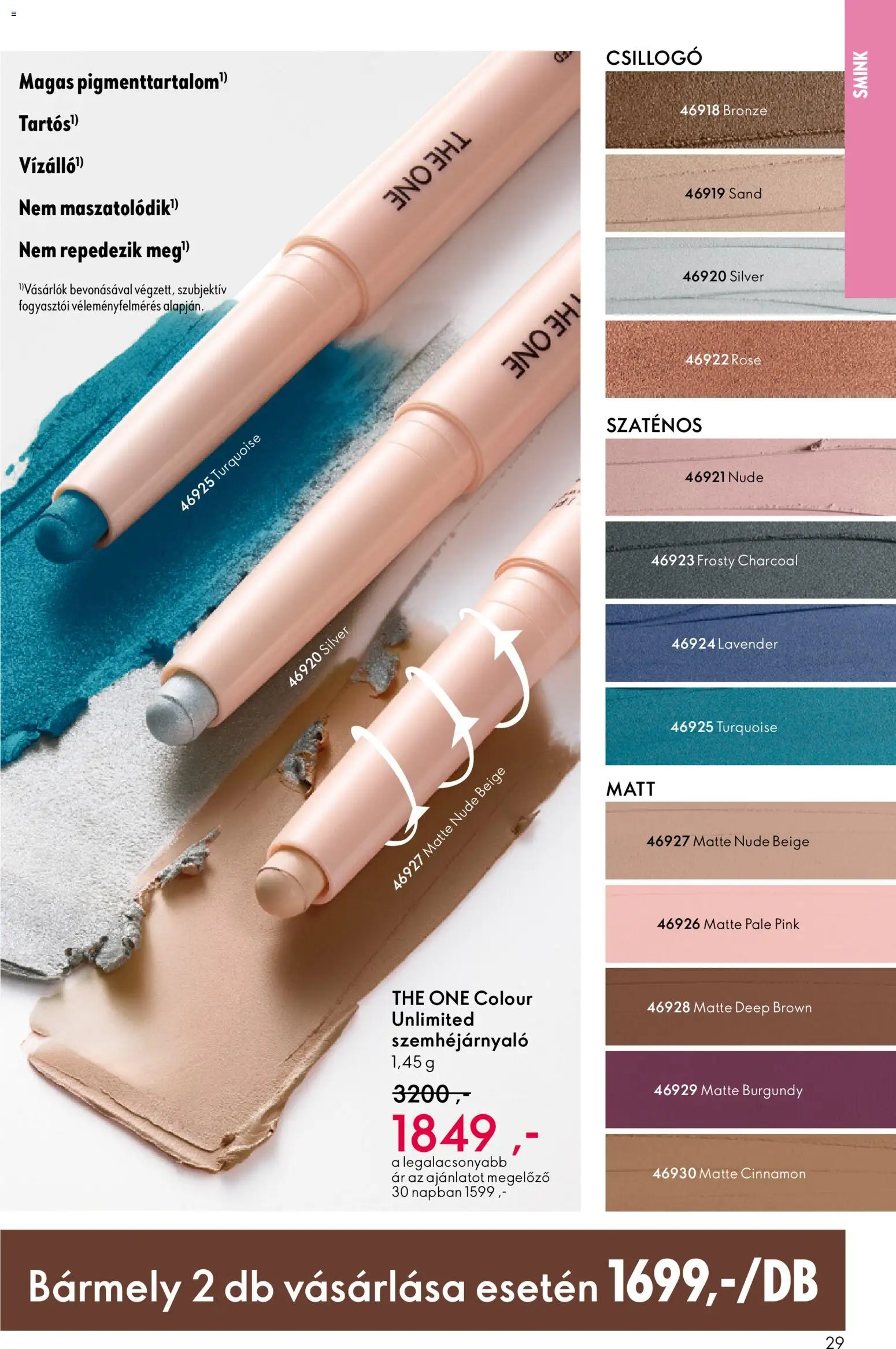 Oriflame akciós ujság - amely érvényes a következő dátumtól: 22.10.2025 | Oldal: 29 | Termékek: Smink