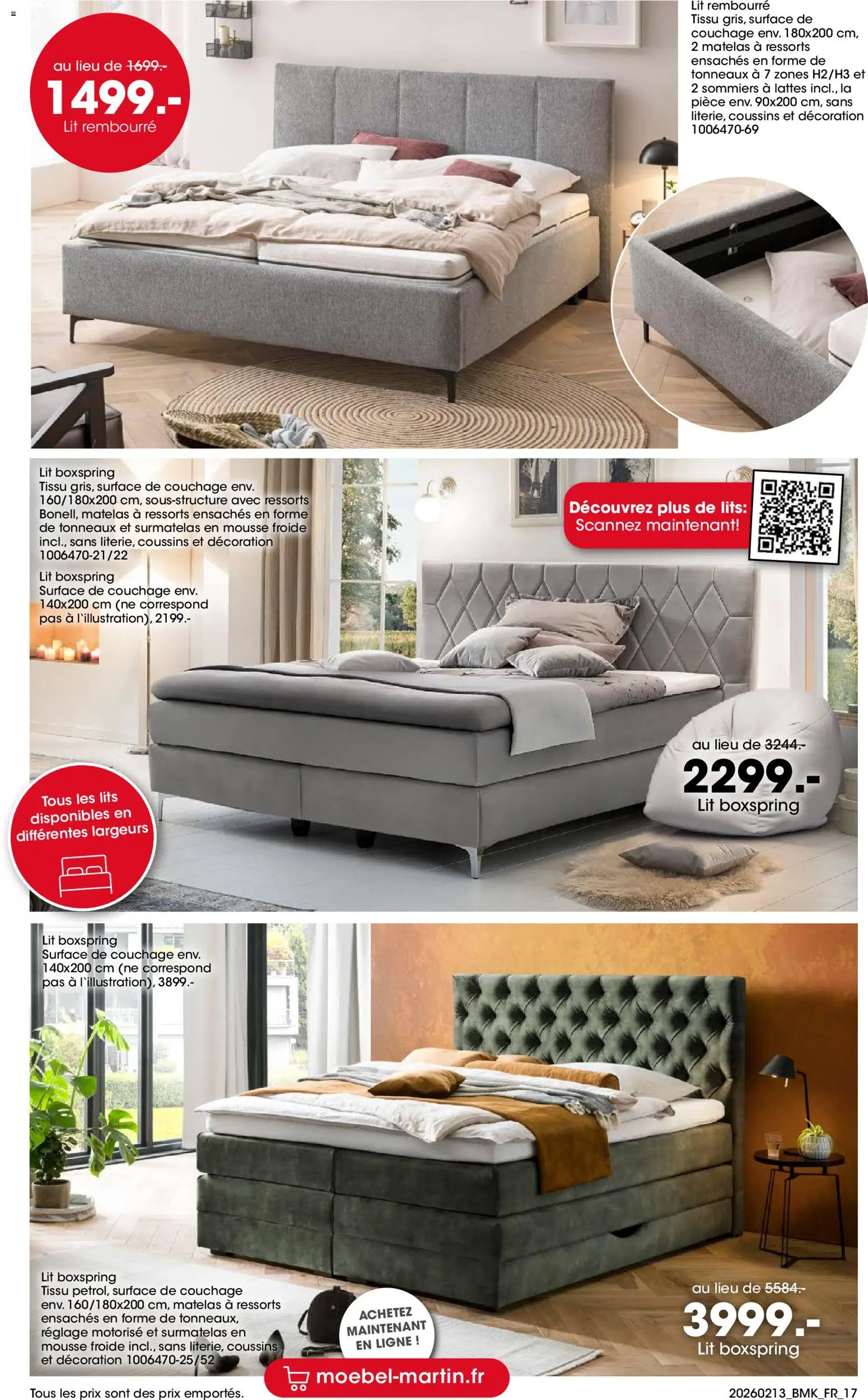 {H1} | Page: 17 | Produits: Surmatelas, Mousse, Lit, Matelas