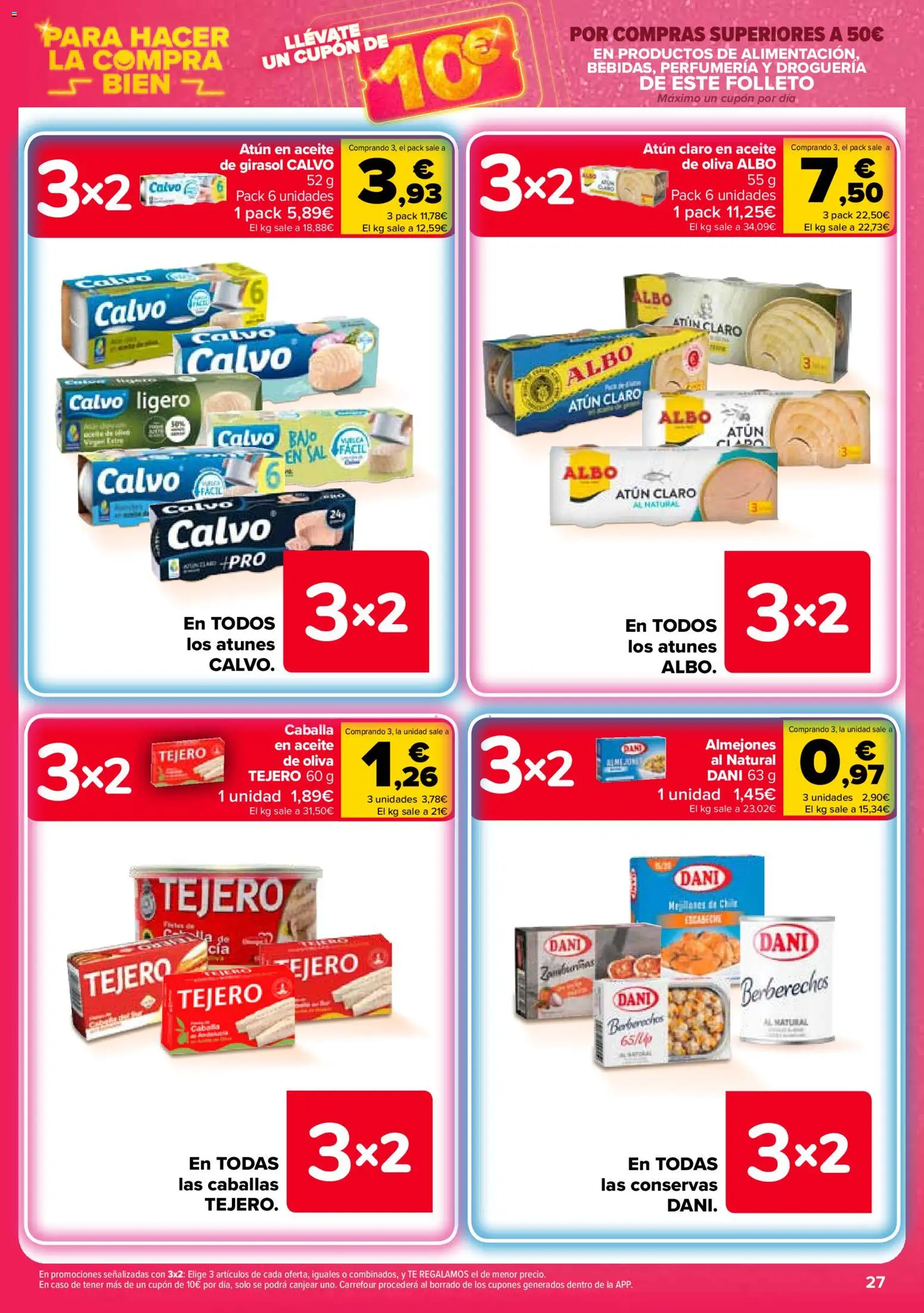 Carrefour folleto │ válido desde el 12.03.2026 | Página: 29 | Productos: Berberechos, Aceite, Aceite de oliva, Atún claro