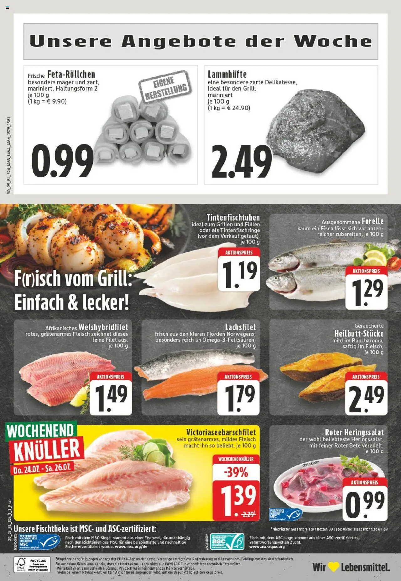 Edeka prospekt Velbert	 - gültig ab dem 20.07.2025 | Seite: 24 | Produkte: Grill, Fisch, Fleisch