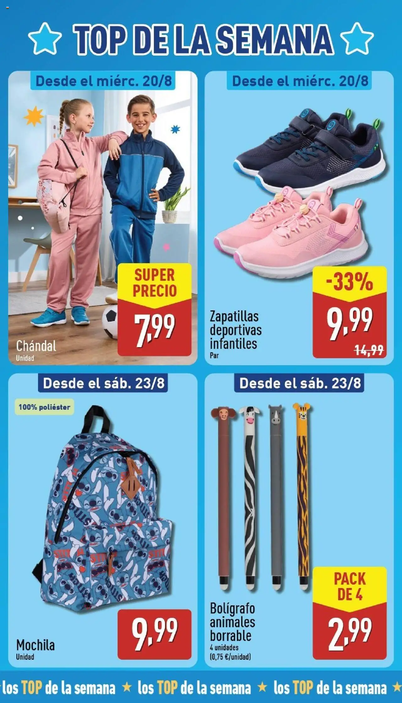 Aldi folleto Península │ válido desde el 18.08.2025 | Página: 3 | Productos: Zapatillas deportivas, Zapatillas, Mochila
