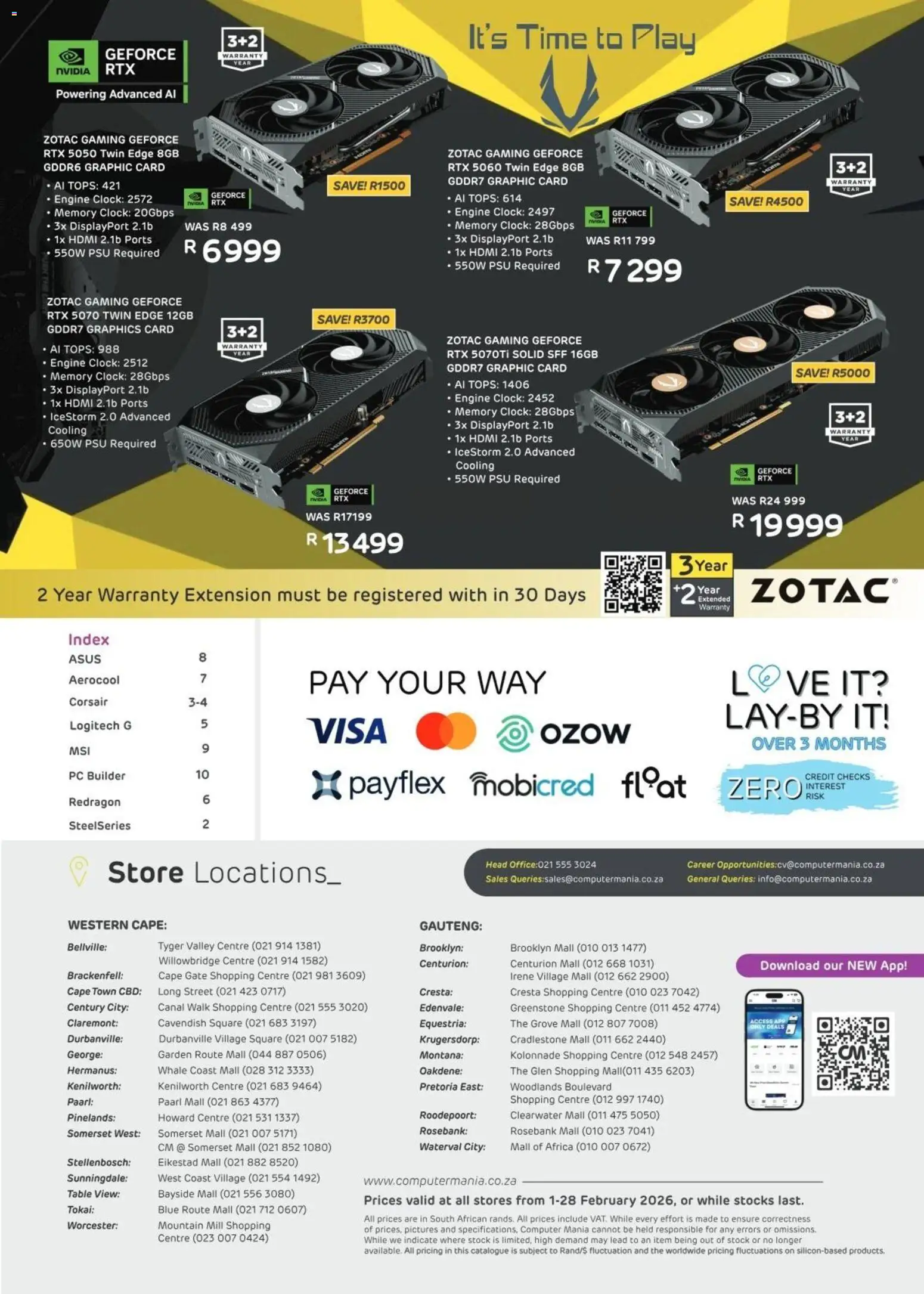 New Computer Mania catalogue – valid from 01.02.2026 | Page: 2 | Products: Computer, Table, Gate, Stock