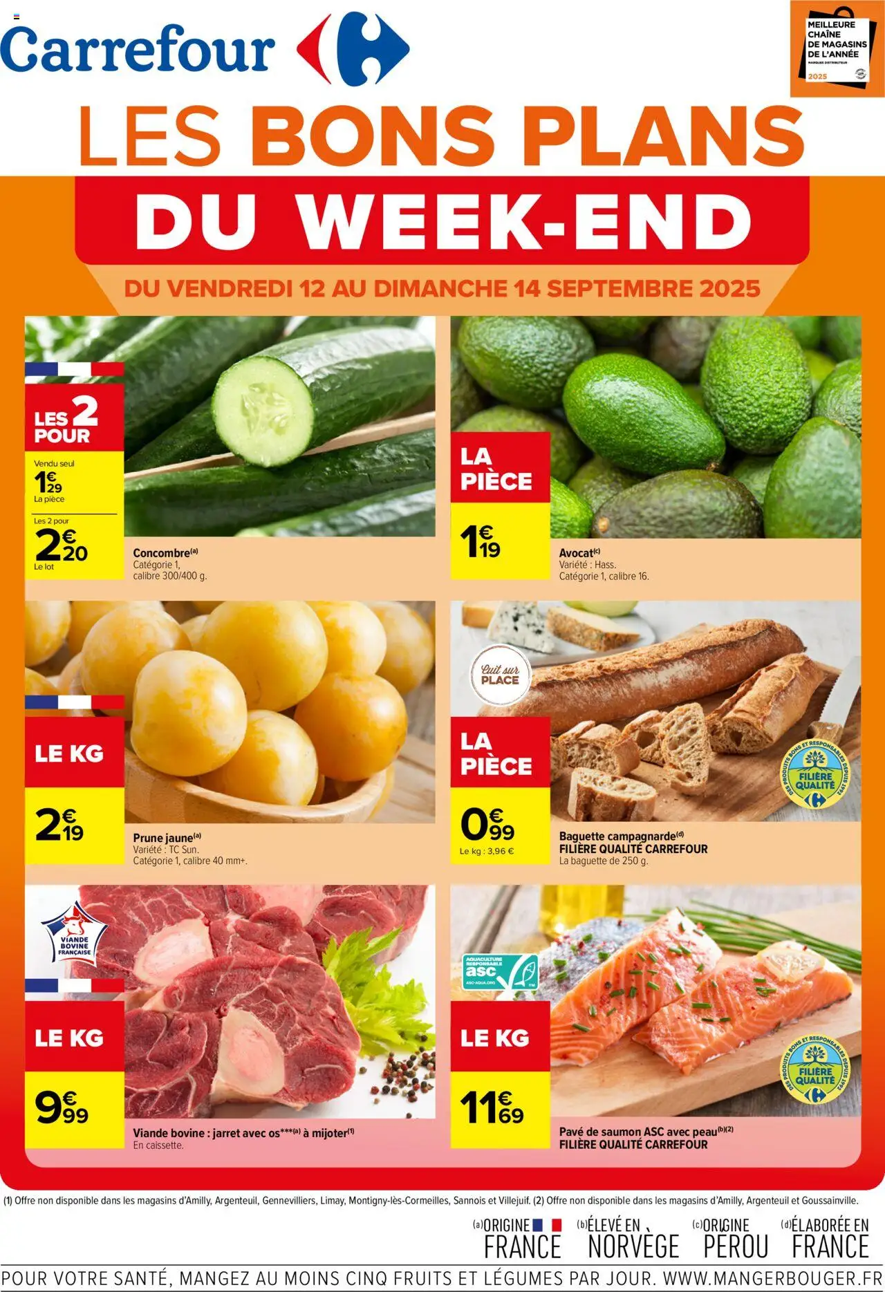  | Page: 1 | Produits: Pavé de saumon, Viande, Saumon, Viande bovine