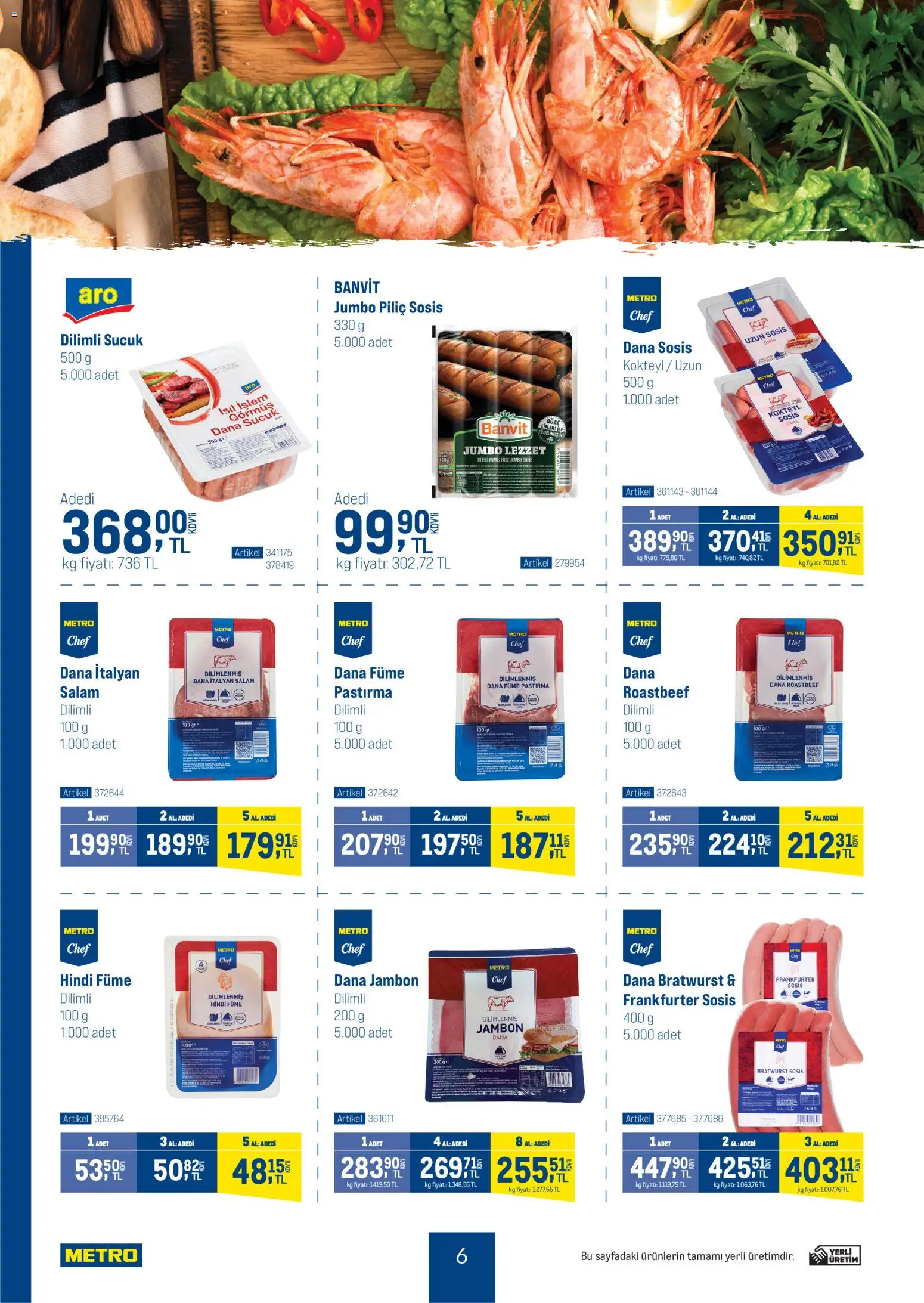 Metro - Dünya Mutfakları - 12.11.2025 tarihinden itibaren geçerlidir | Sayfa: 6 | Ürünler: Jambon, Sosis, Hindi füme, Dana füme