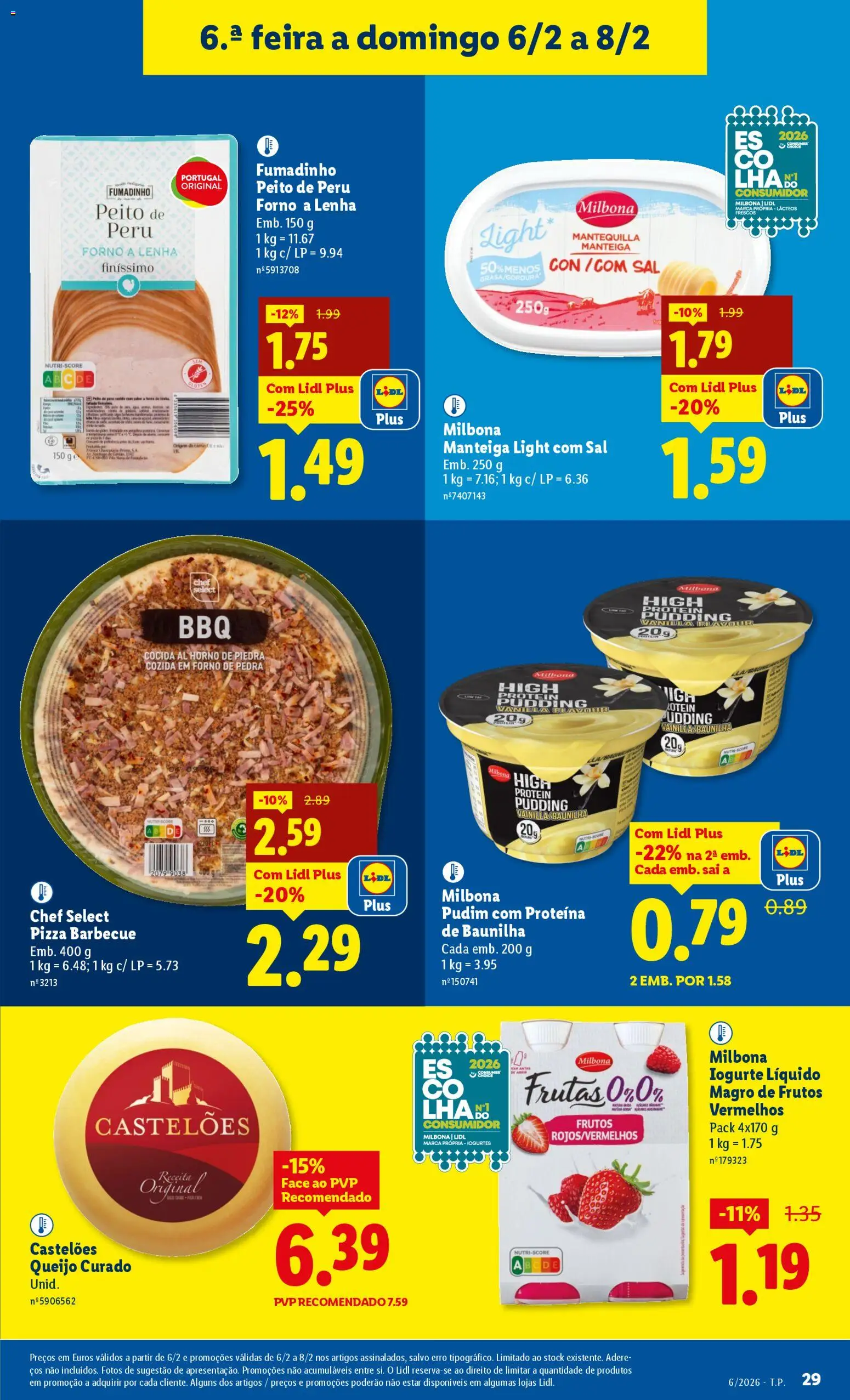 Lidl folheto │ válido de 02.02.2026 | Página: 29 | Produtos: Forno, Pudim, Manteiga, Pizza