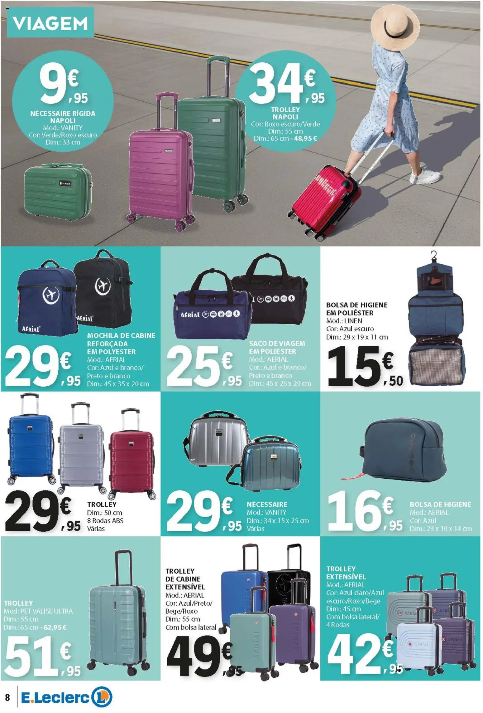 E.Leclerc folheto │ válido de 04.12.2025 | Página: 8 | Produtos: Mochila, Necessaire, Bolsa