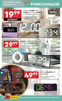 Cyfrowy budzik LED, budzik LED 3D lub budzik z lustrzanym ekranem, Wyświetla datę, godzinę i temperaturę. 12- lub 24-godzinny format czasu. 3 poziomy świecenia! od 15.09.2025 | Strona: 38 | Produkty: Budzik, Kalendarz