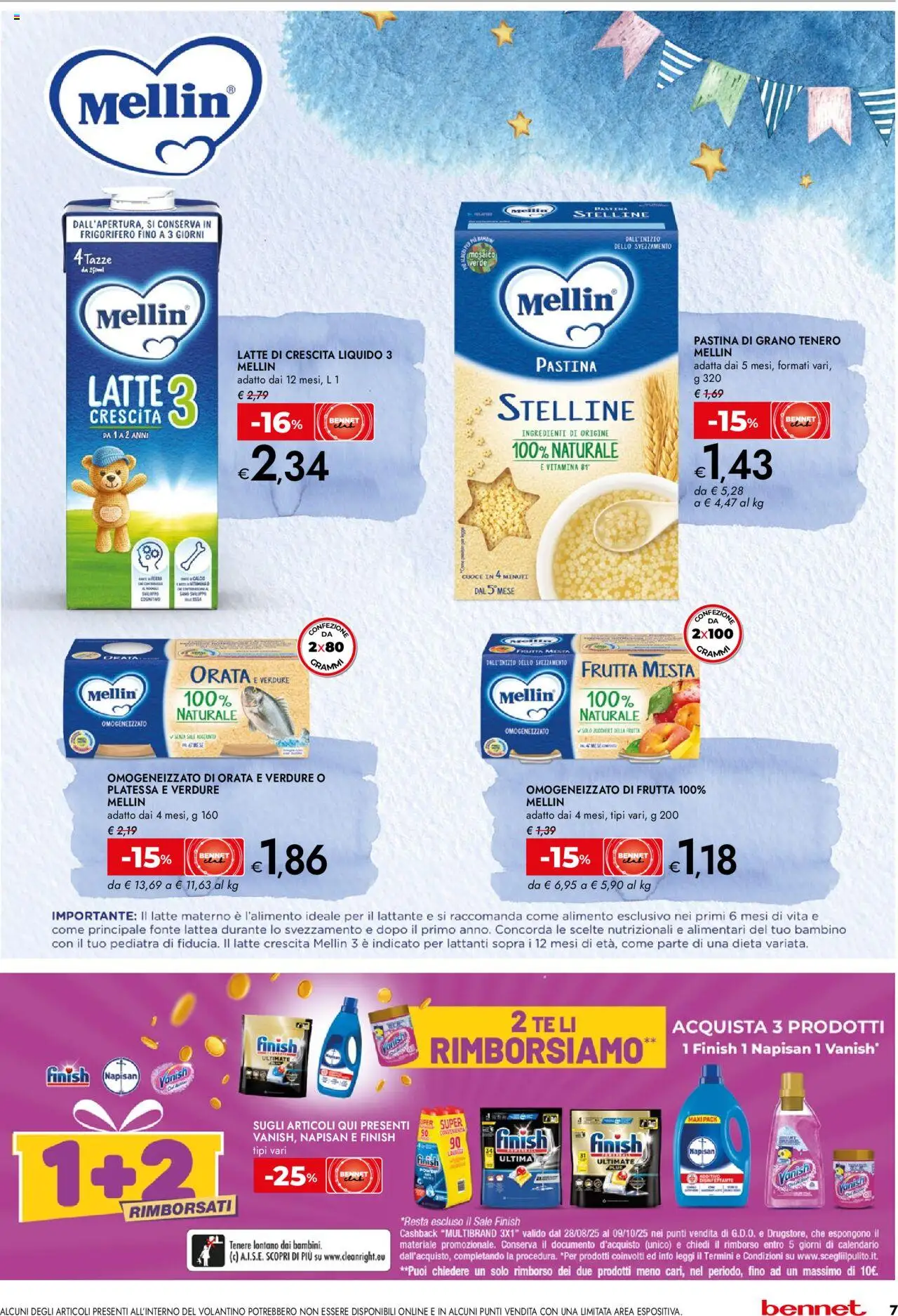 Volantino bennet del 11.09.2025 | Pagina: 7 | Prodotti: Tè, Verdure, Sale, Frigorifero