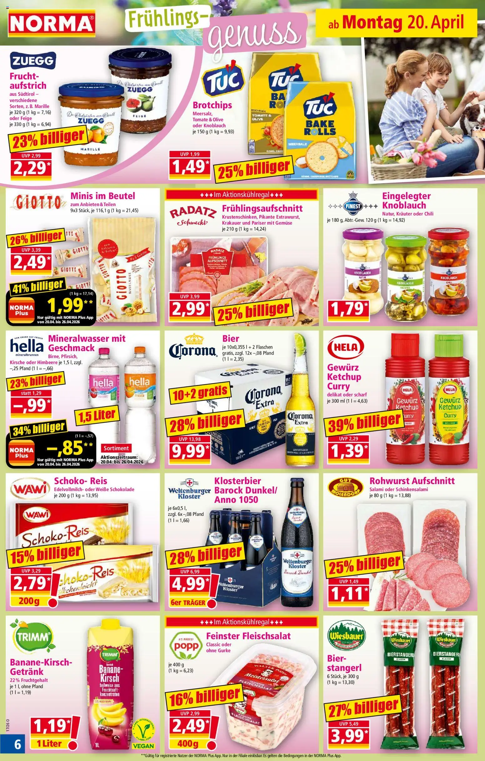 Norma Prospekt – gültig ab 20.04.2026 | Seite: 6 | Produkte: Hella, Knoblauch, Pfirsich, Chili