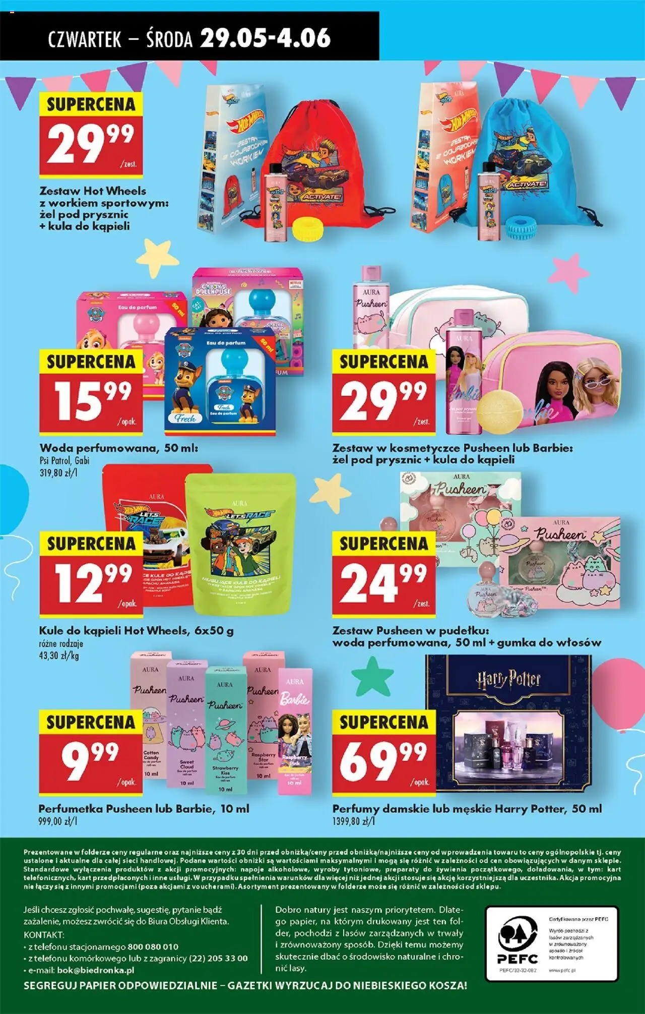 Biedronka gazetka - Oferta W tym tygodniu od 29.05.2025 | Strona: 70 | Produkty: Barbie, Perfumy, Żel pod prysznic, Woda
