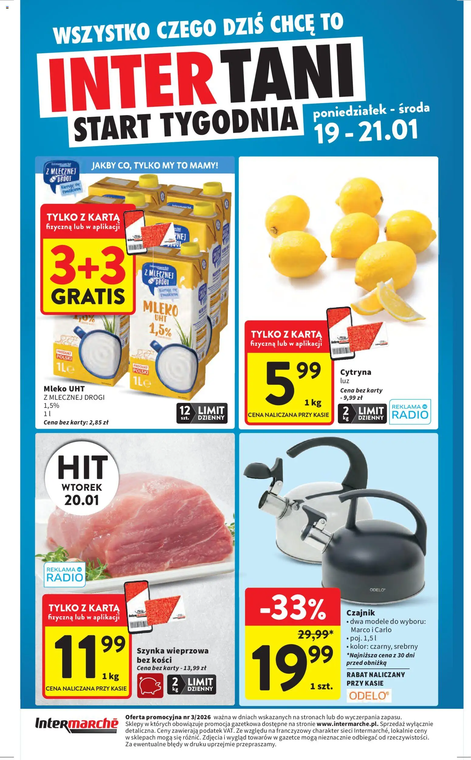 Intermarche Gazetka od 15.01.2026 | Strona: 46 | Produkty: Cytryna, Karta, Szynka wieprzowa, Szynka