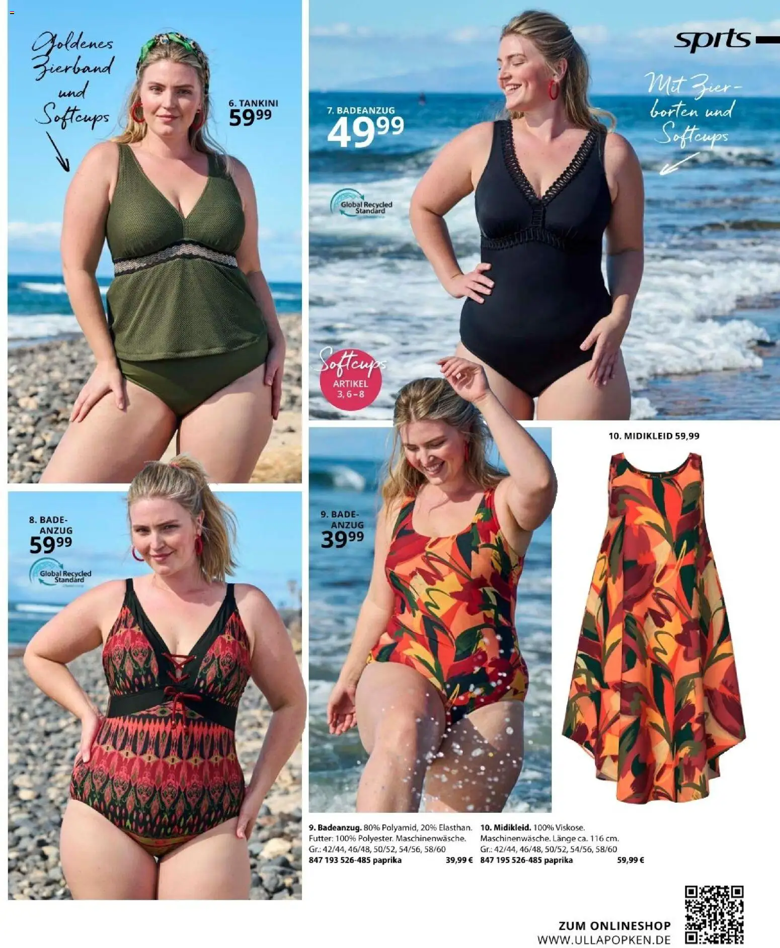 Ulla Popken akciós ujság - amely érvényes a következő dátumtól: 01.05.2026 | Oldal: 171 | Termékek: Tankini